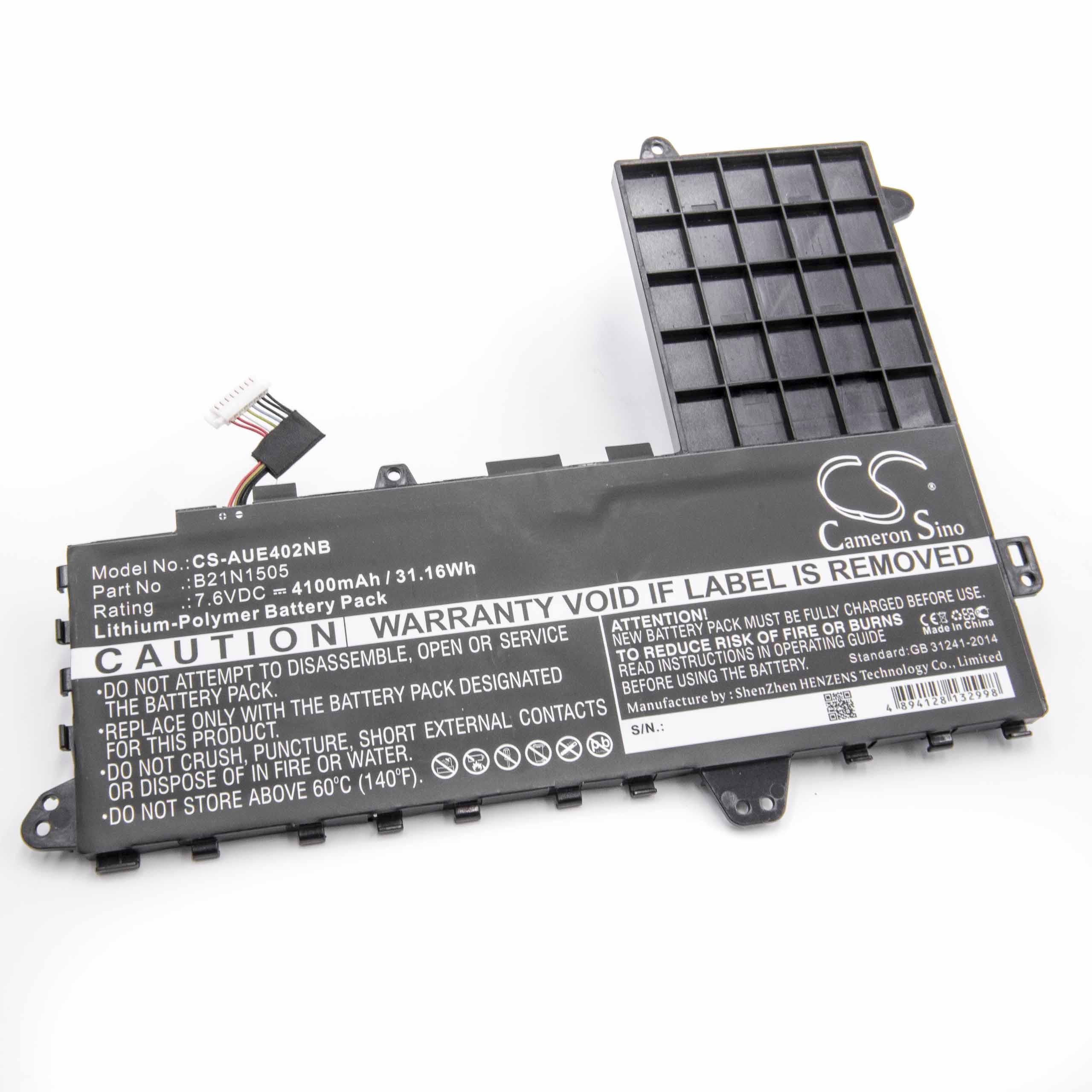 Batterie remplace Asus 0B200-01400200M, 0B200-01400100 pour ordinateur portable - 4100mAh 7,6V Li-polymère