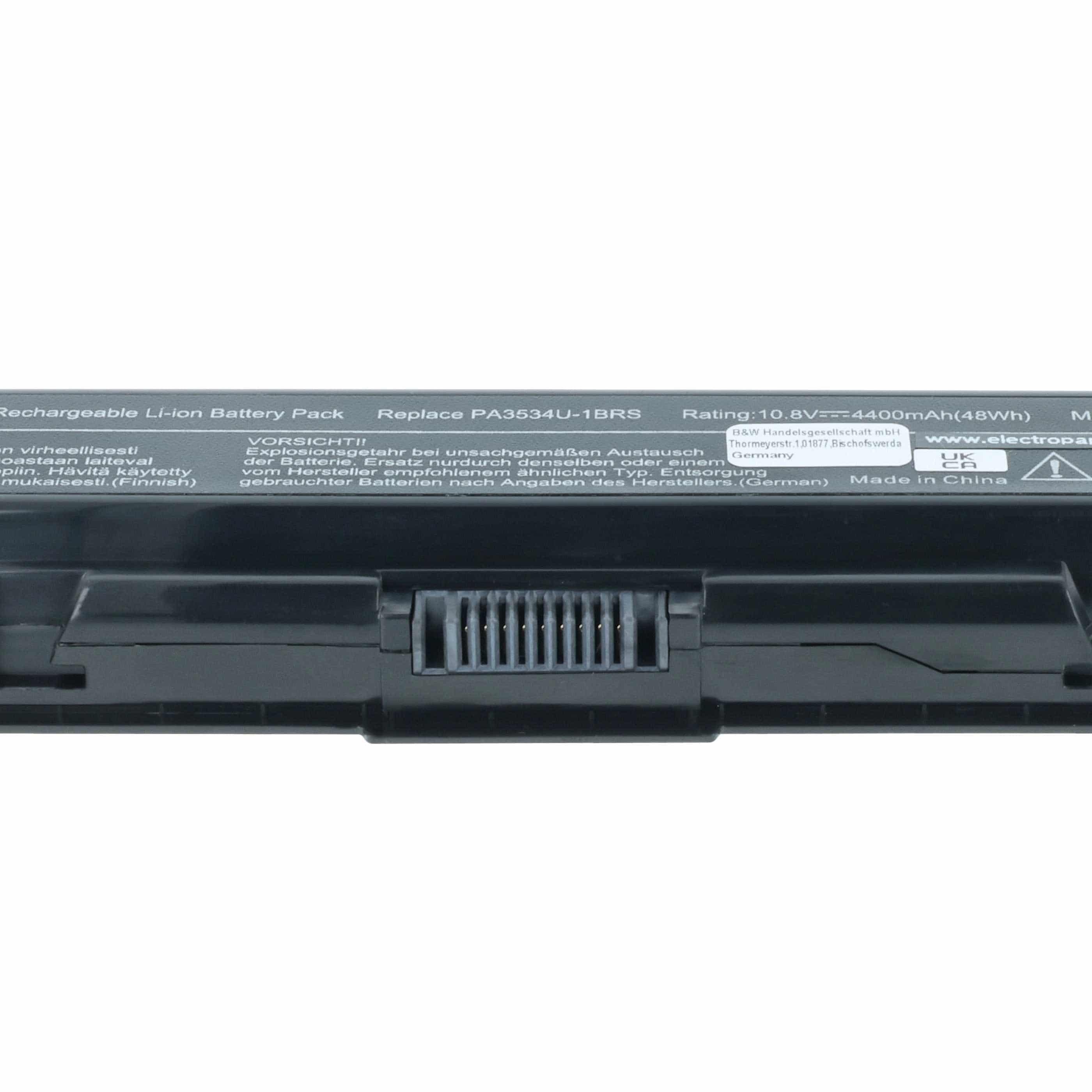 Akumulator do laptopa zamiennik Toshiba PA3533U-1BRS, PA3533U-1BAS - 4400 mAh 10,8 V Li-Ion, czarny