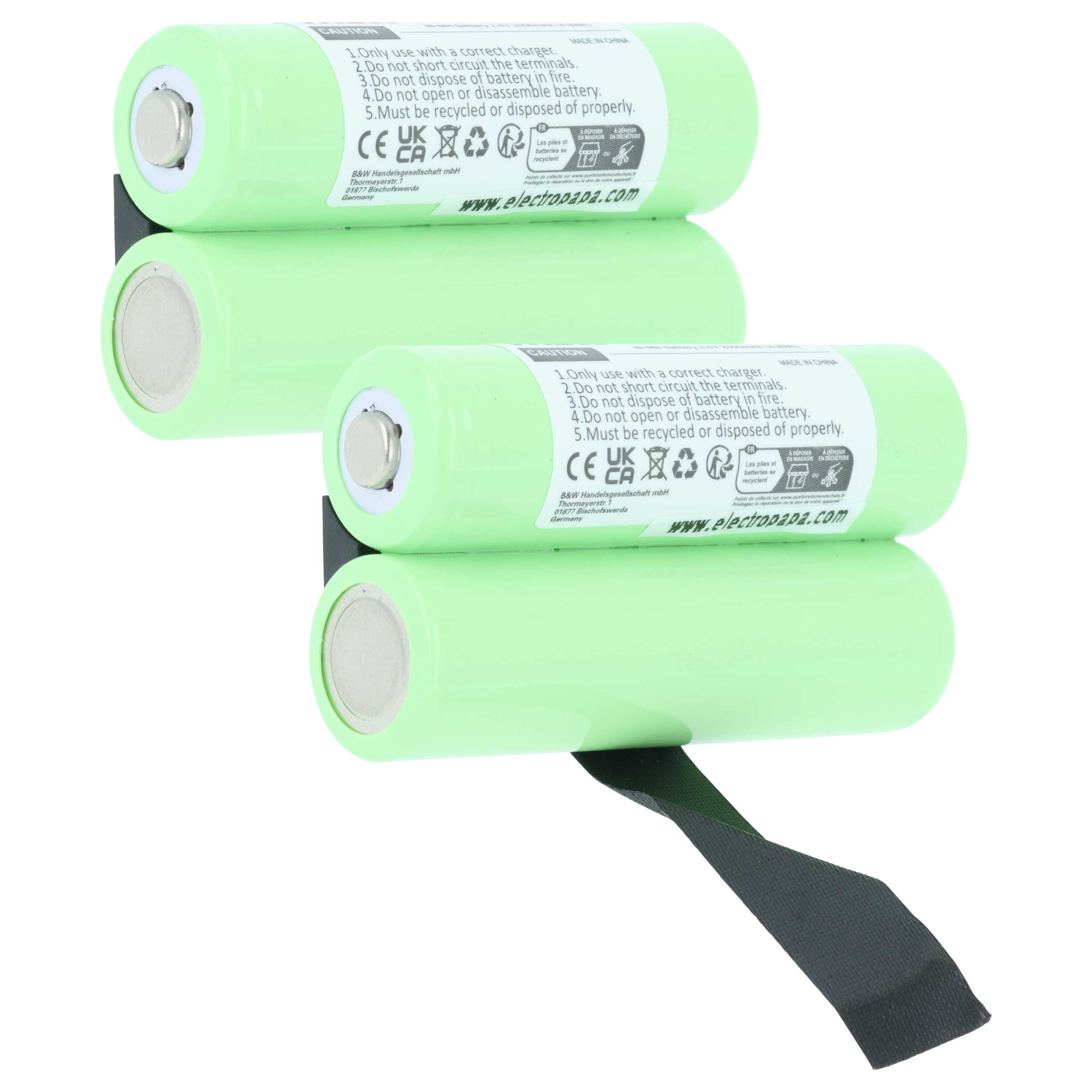 2x Battery as Replacement for Demag 773-499-44 Remote Control - 2000 mAh