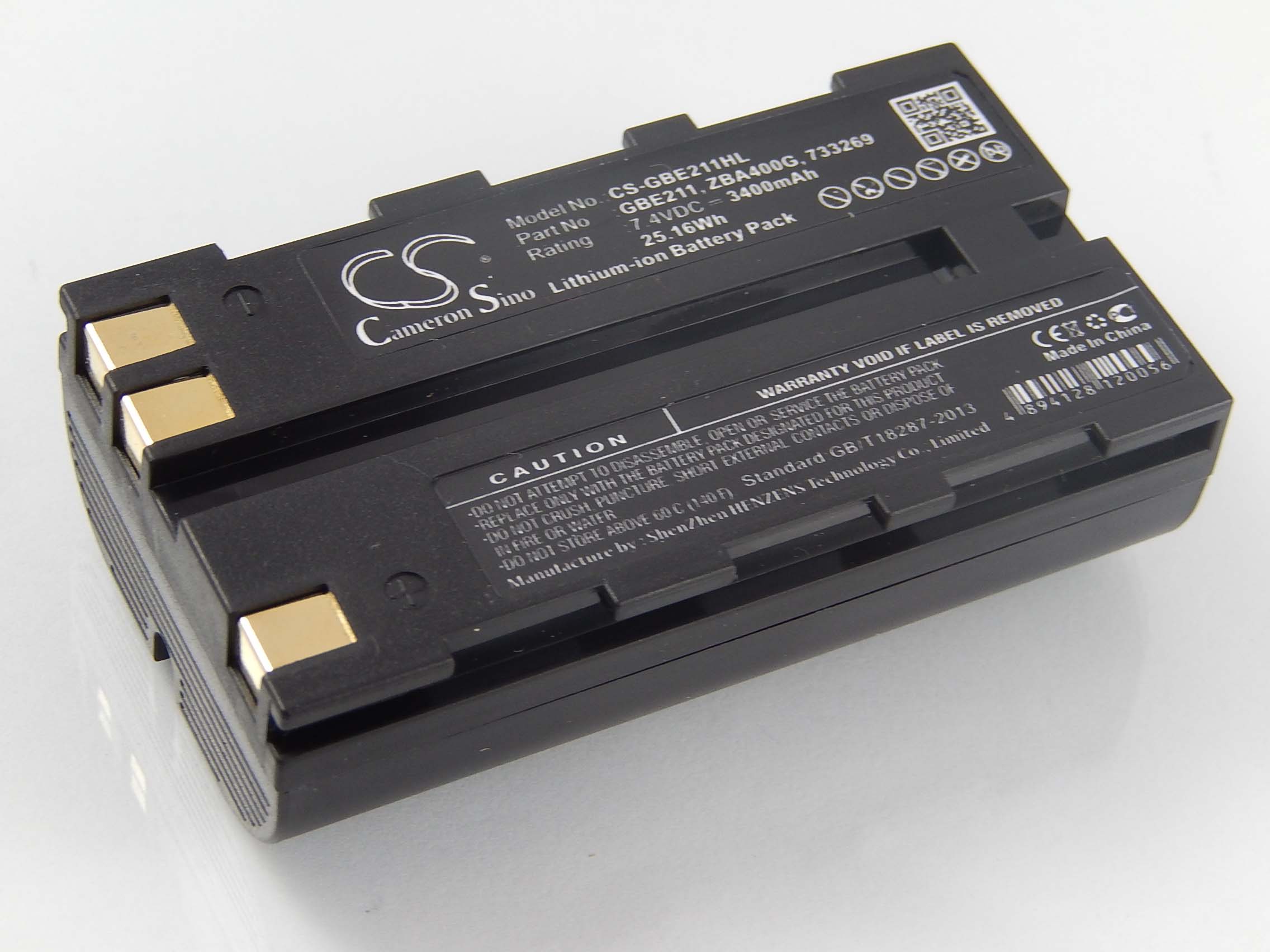 Batterie remplace Geomax ZBA400, ZBA200 pour outil de mesure - 3400mAh 7,4V Li-ion