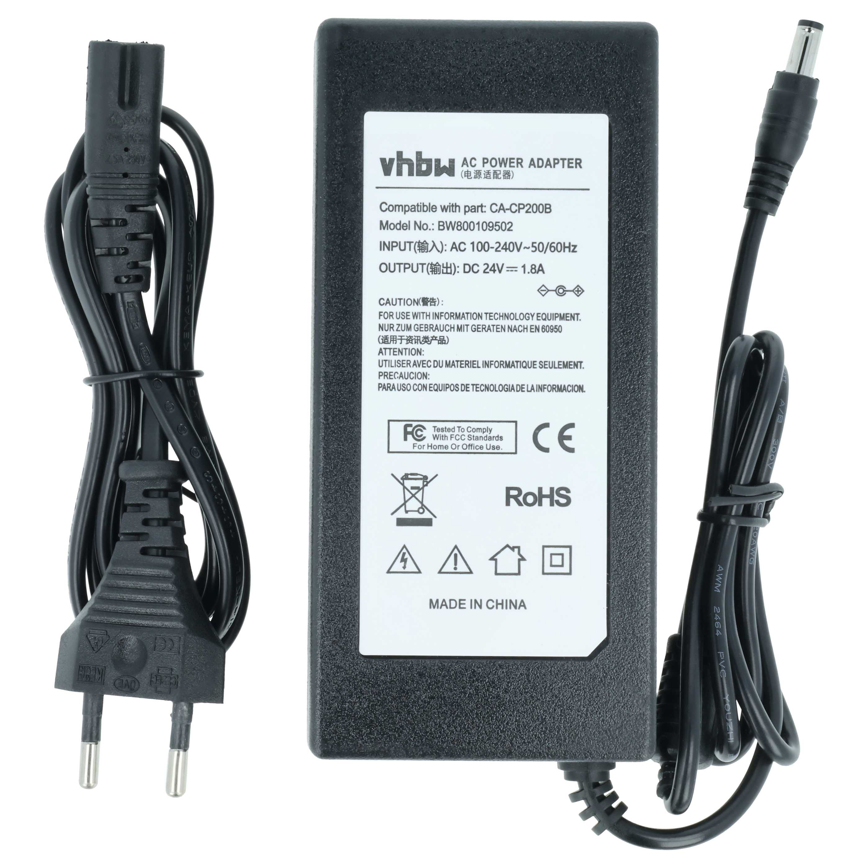 Mains Power Adapter replaces Canon CA-CP200B, CA-CP200W Printer etc. - 43.20 W