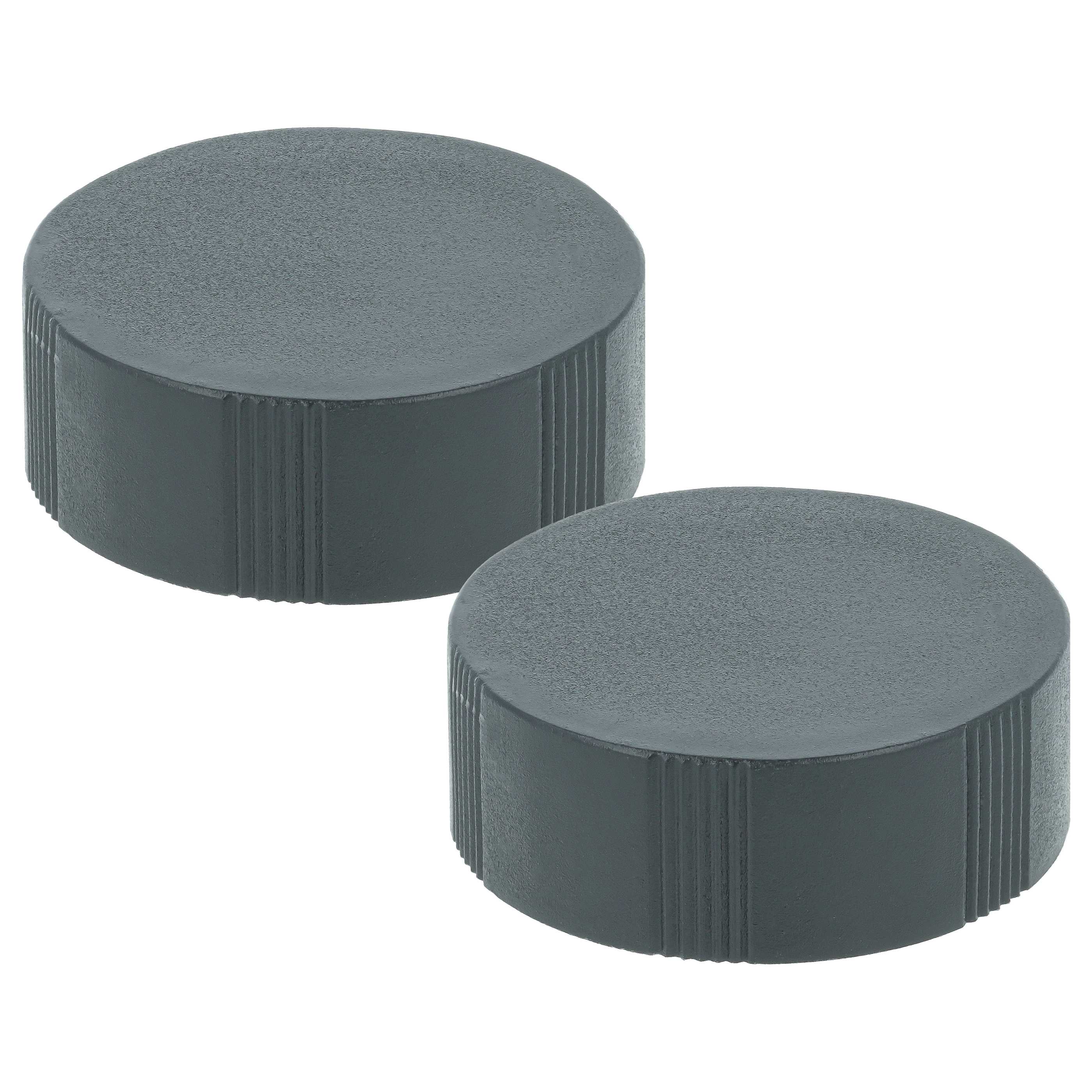 2x Capuchons d'objectif pour occulaire de jumelles avec 30 mm de diamètre - noir, encastrable