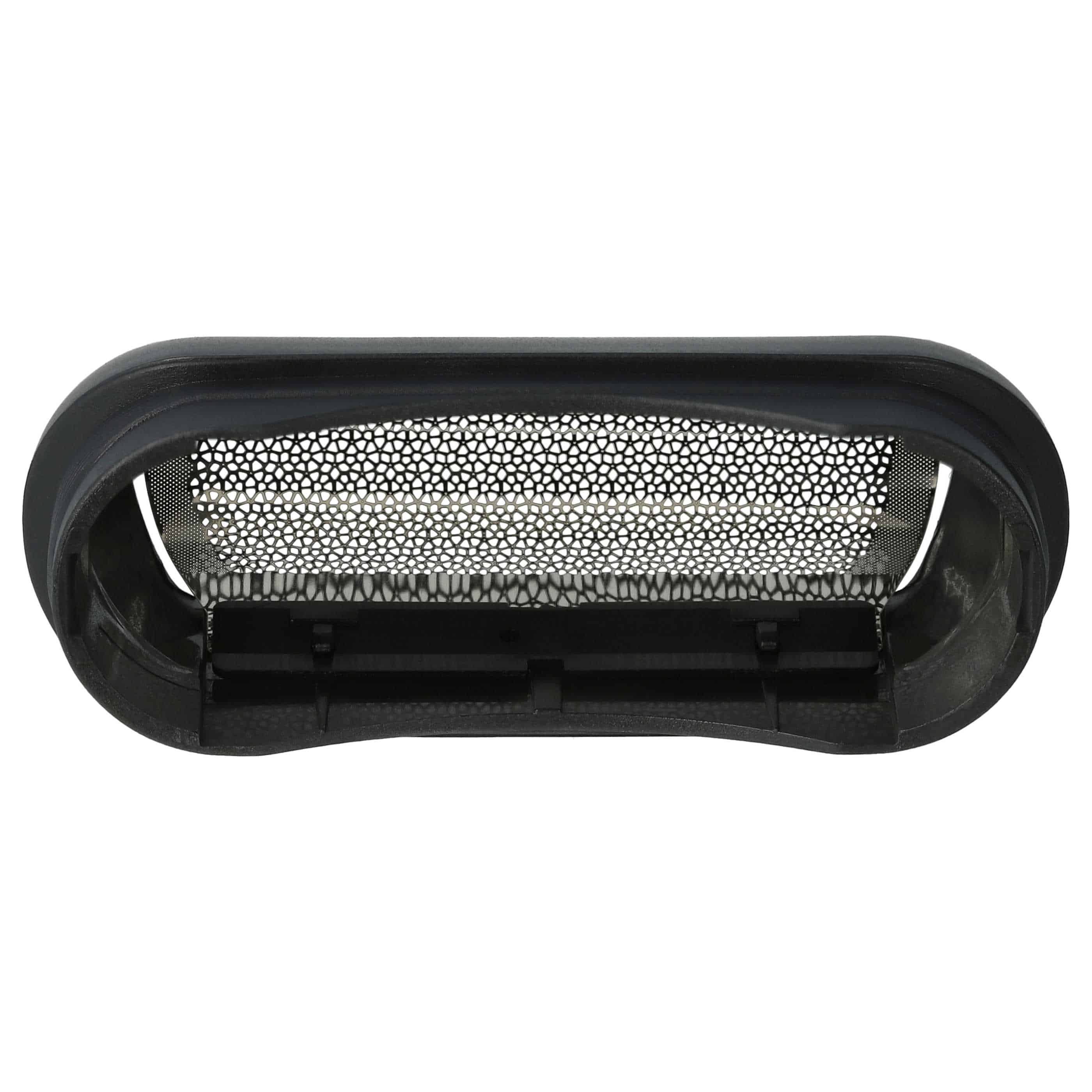 Grille remplace Braun 11B pour rasoir Braun - avec cadre de tête, noir/argenté