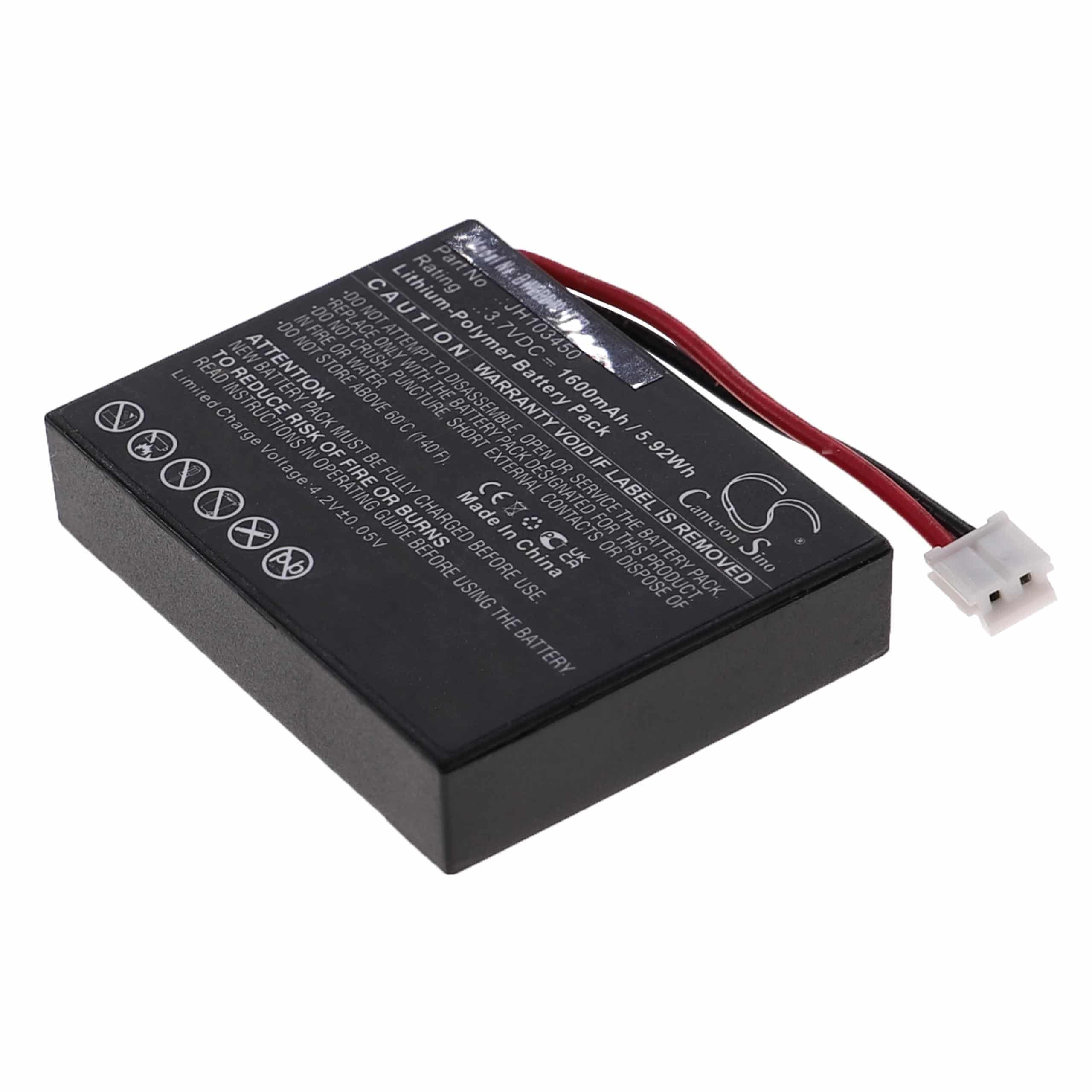 Baby Monitor Battery Replacement for Levana JH103450 - 1600mAh 3.7V Li-polymer