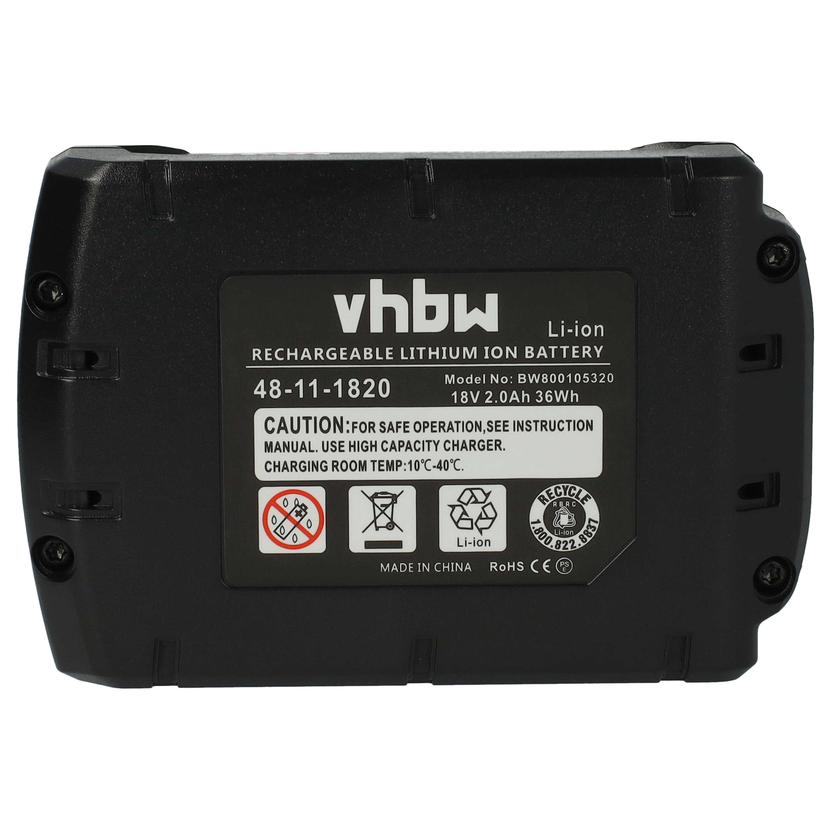 Batteria per attrezzo sostituisce Berner BBP 18, 175187 - 2000 mAh, 18 V, Li-Ion