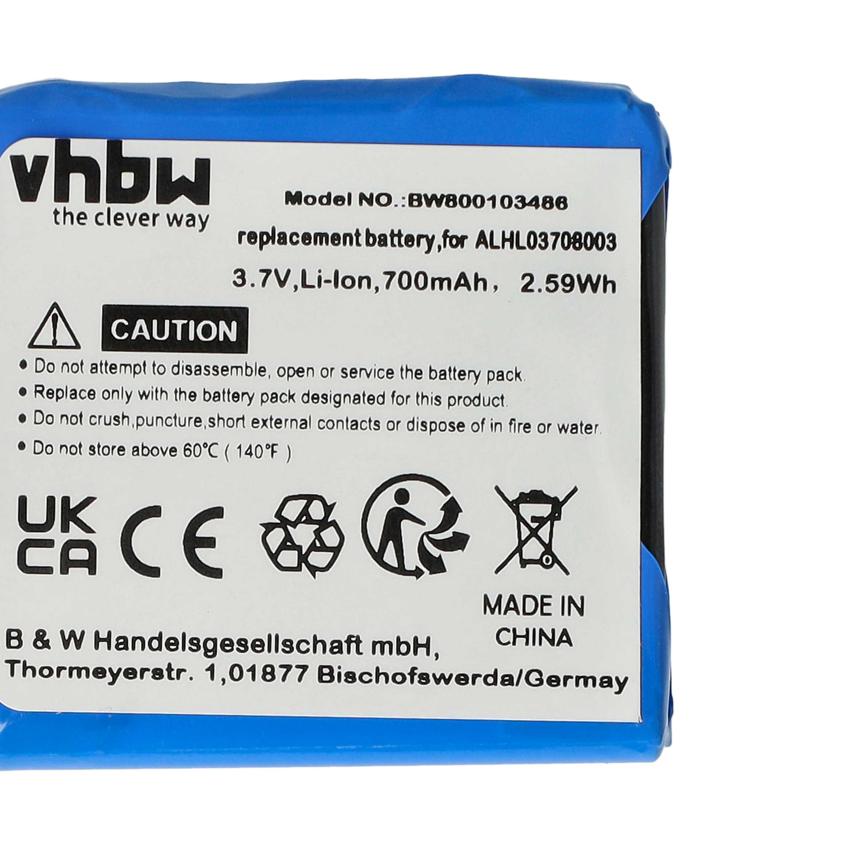 Akumulator do nawigacji GPS zamiennik TomTom ALHL03708003 - 700 mAh 3,7 V Li-Ion