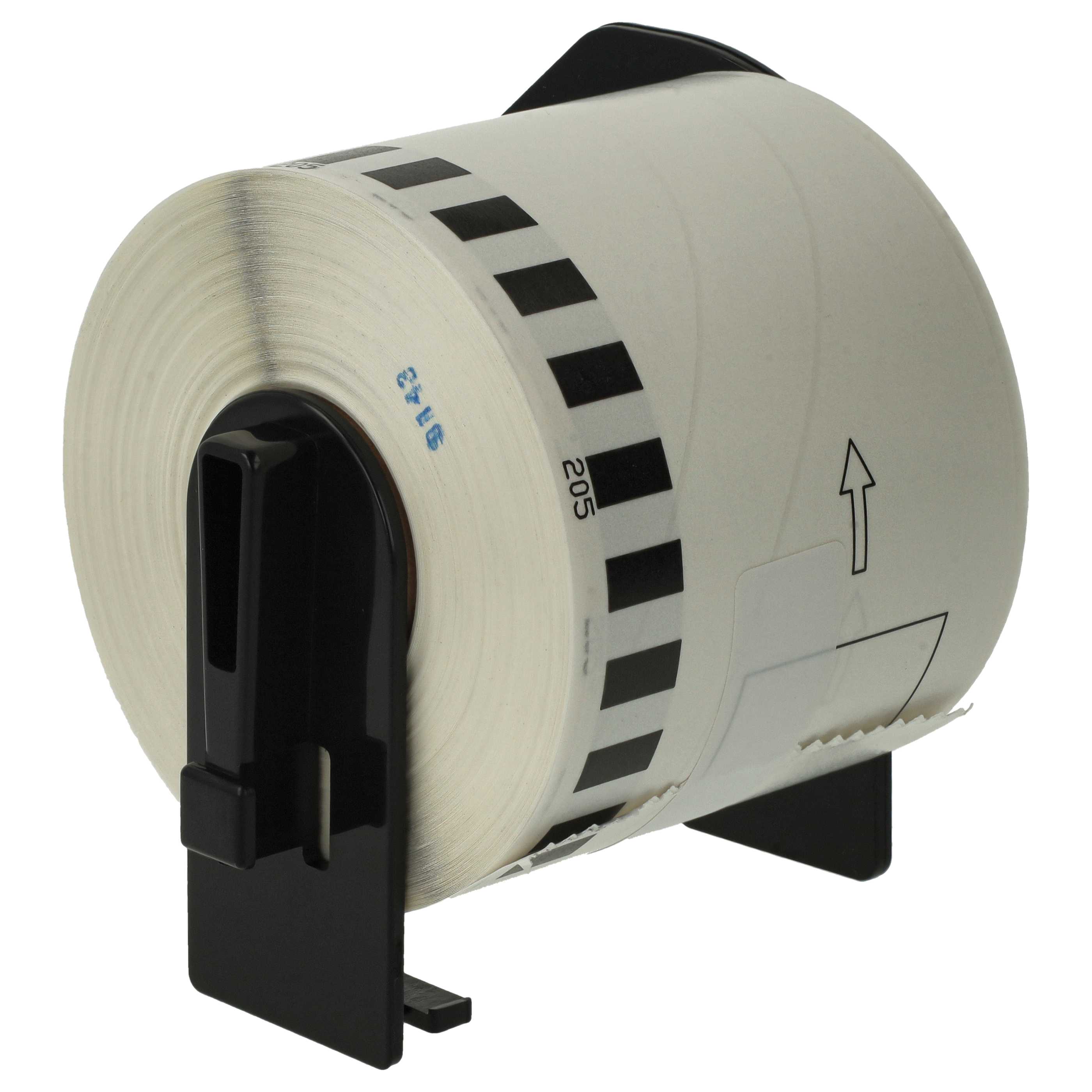 10x Etiketten als Ersatz für Brother DK-22205 für Brother Etikettendrucker - Premium 62mm x 30,48m + Halter