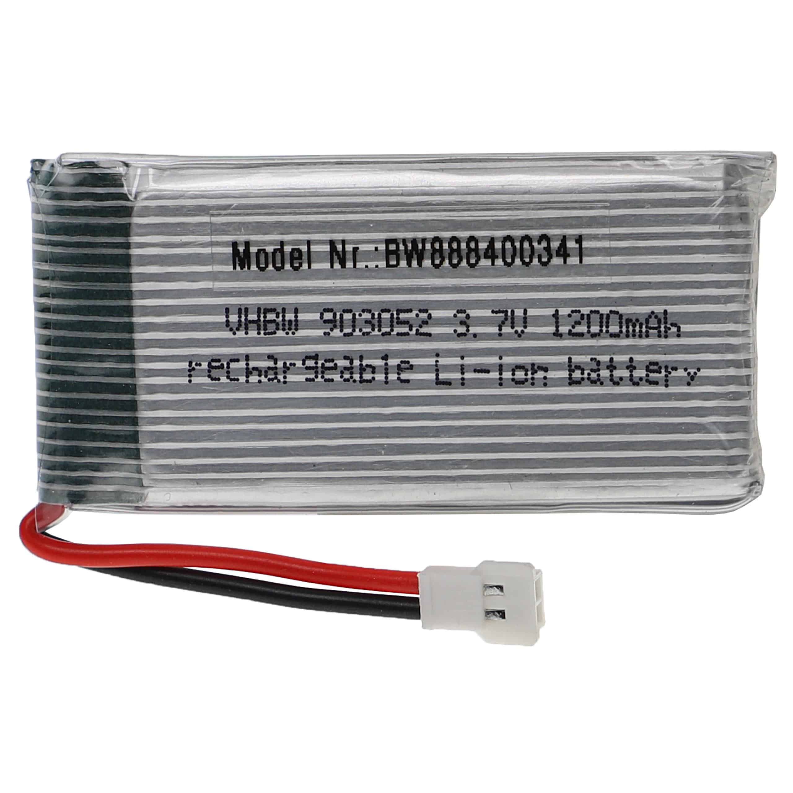 Batería para dispositivos modelismo - 1200 mAh 3,7 V Li-poli, XH 2.54 2P