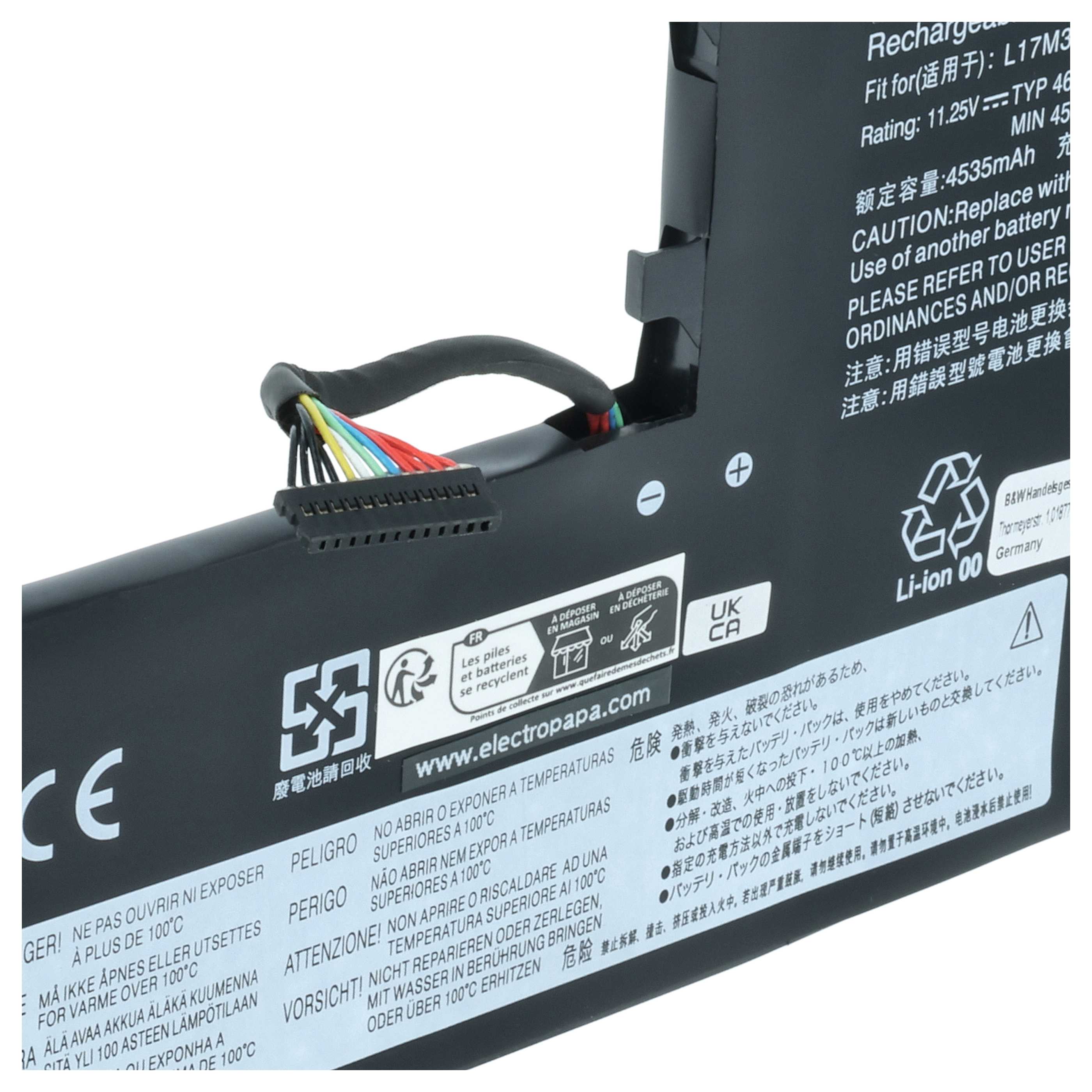 Akumulator do laptopa zamiennik Lenovo L17C3PG1, L17L3PG1, L17C3PG2, L17L3PG3 - 4400 mAh 11,25 V LiPo