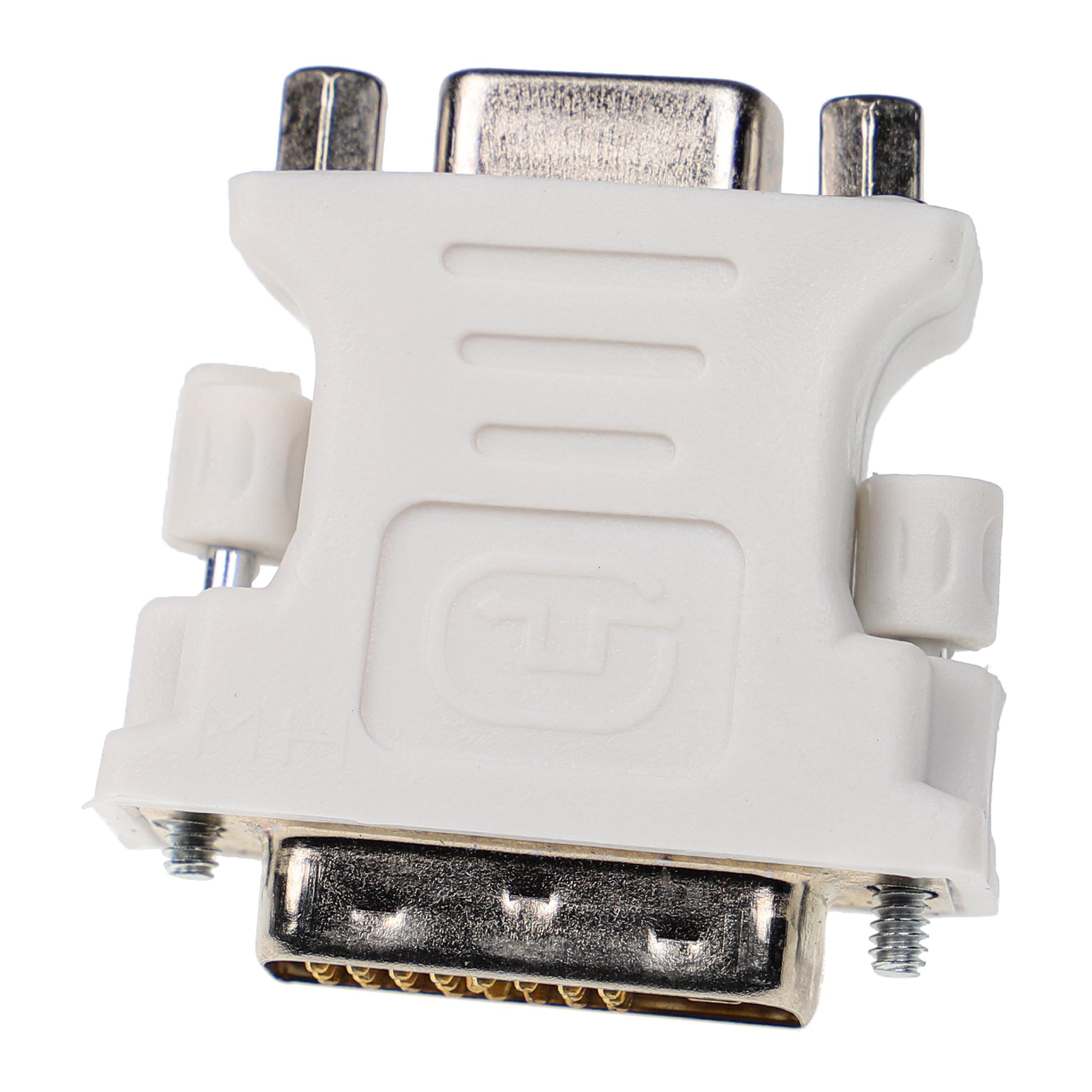 vhbw DVI Plug to VGA Socket Adapter for Connecting DVI Systems to VGA Appliances - Adapter Cable Grey