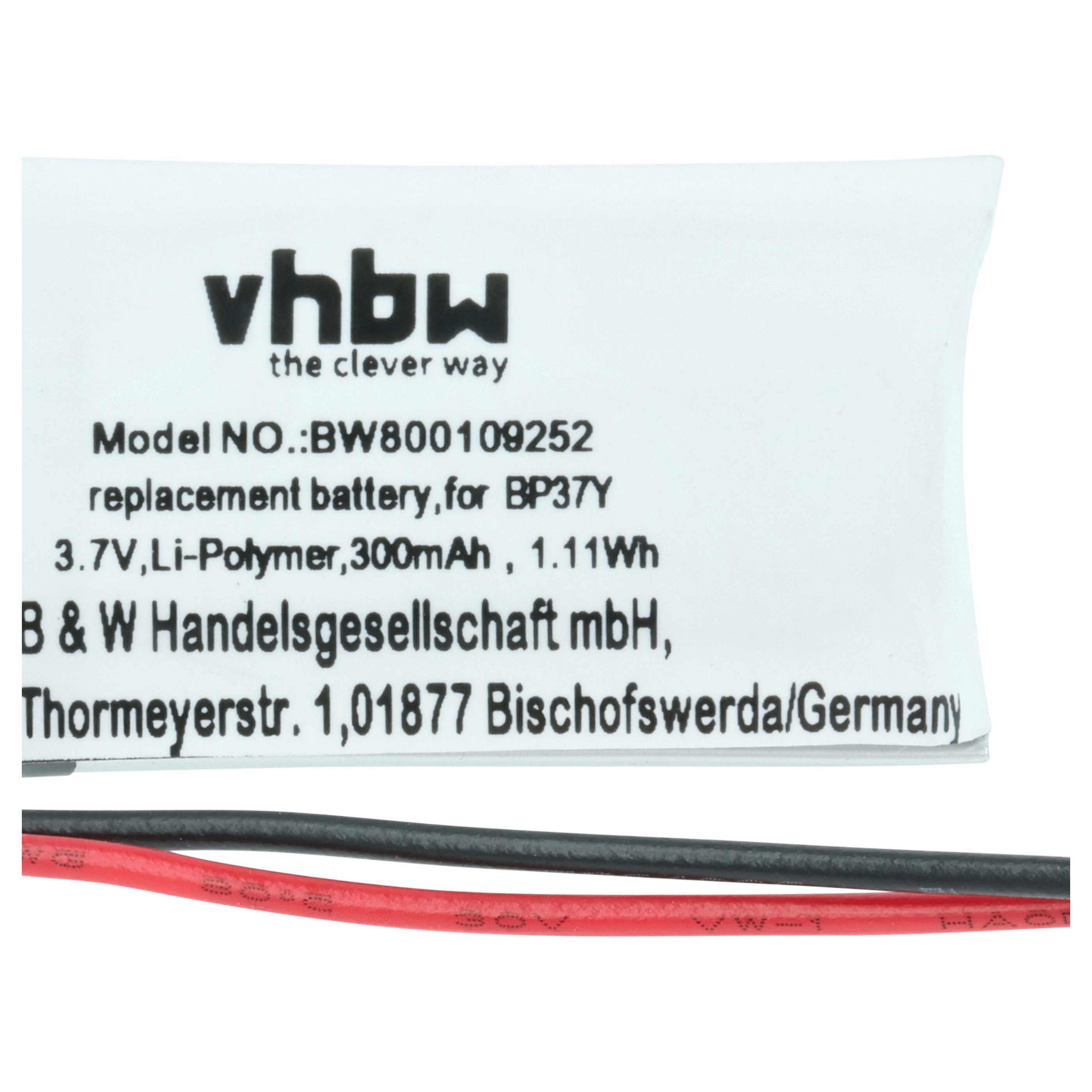 Dog Trainer Battery replaces BP37Y - 300 mAh 3.7 V Li-polymer