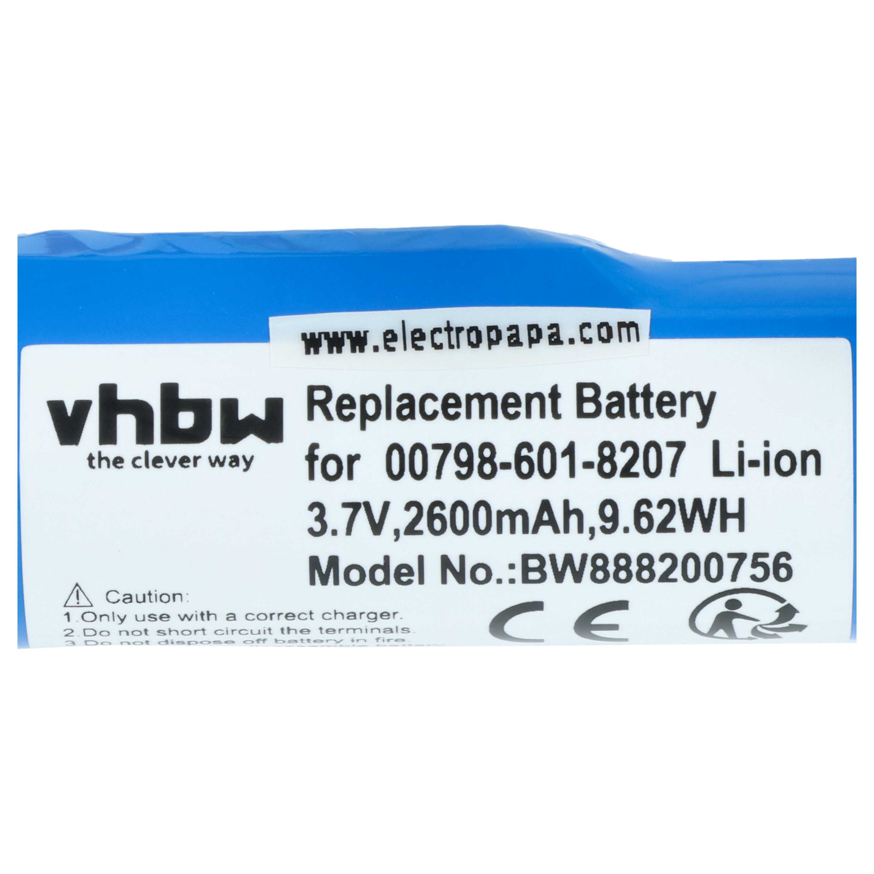 Batteria sostituisce Logitech 00798-601-8207 per altoparlanti - 2600mAh 3,7V Li-Ion