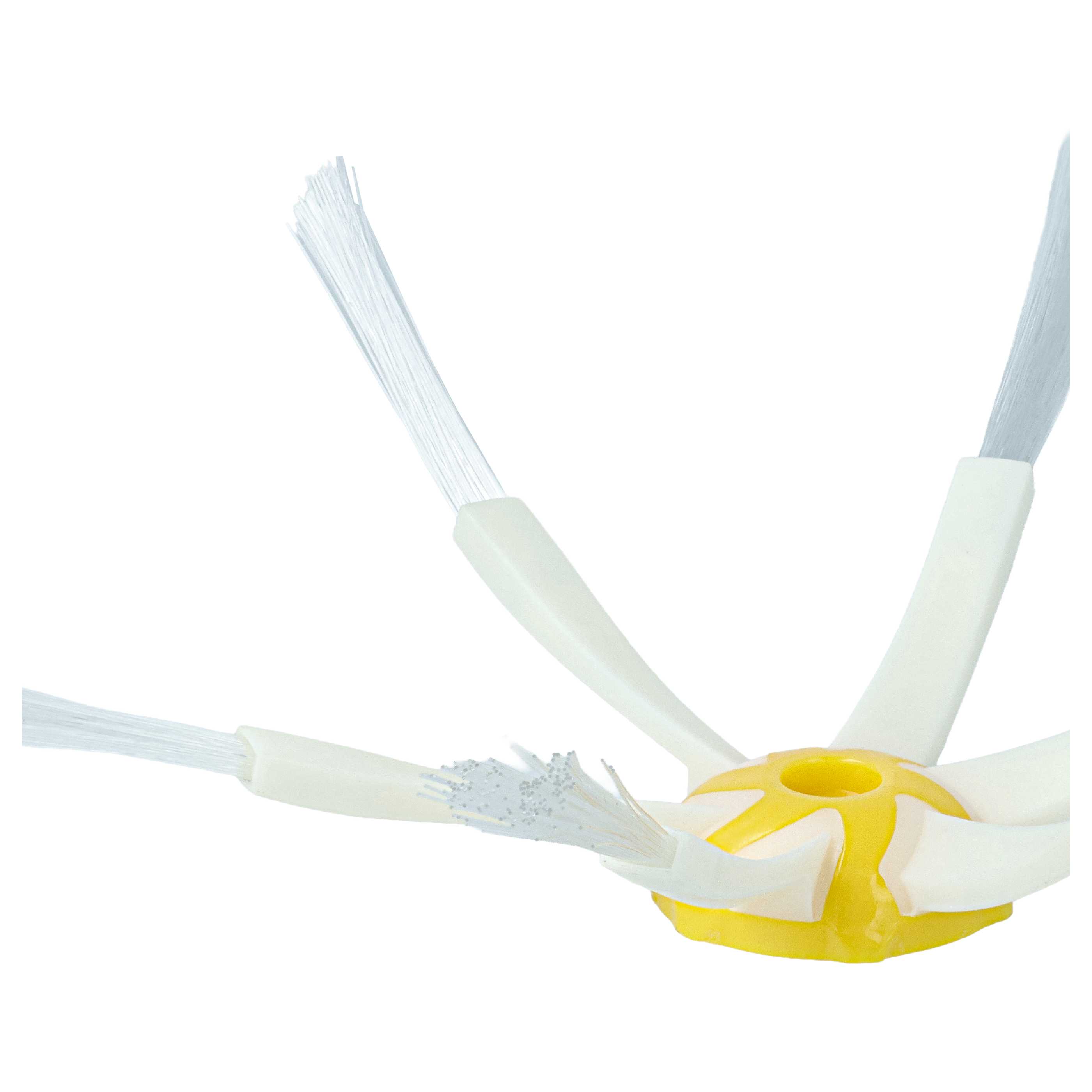 3x Side Brush suitable for iRobot Roomba 866, 886, 900, 980 Robot Vacuum Cleaner - 6-armed, white