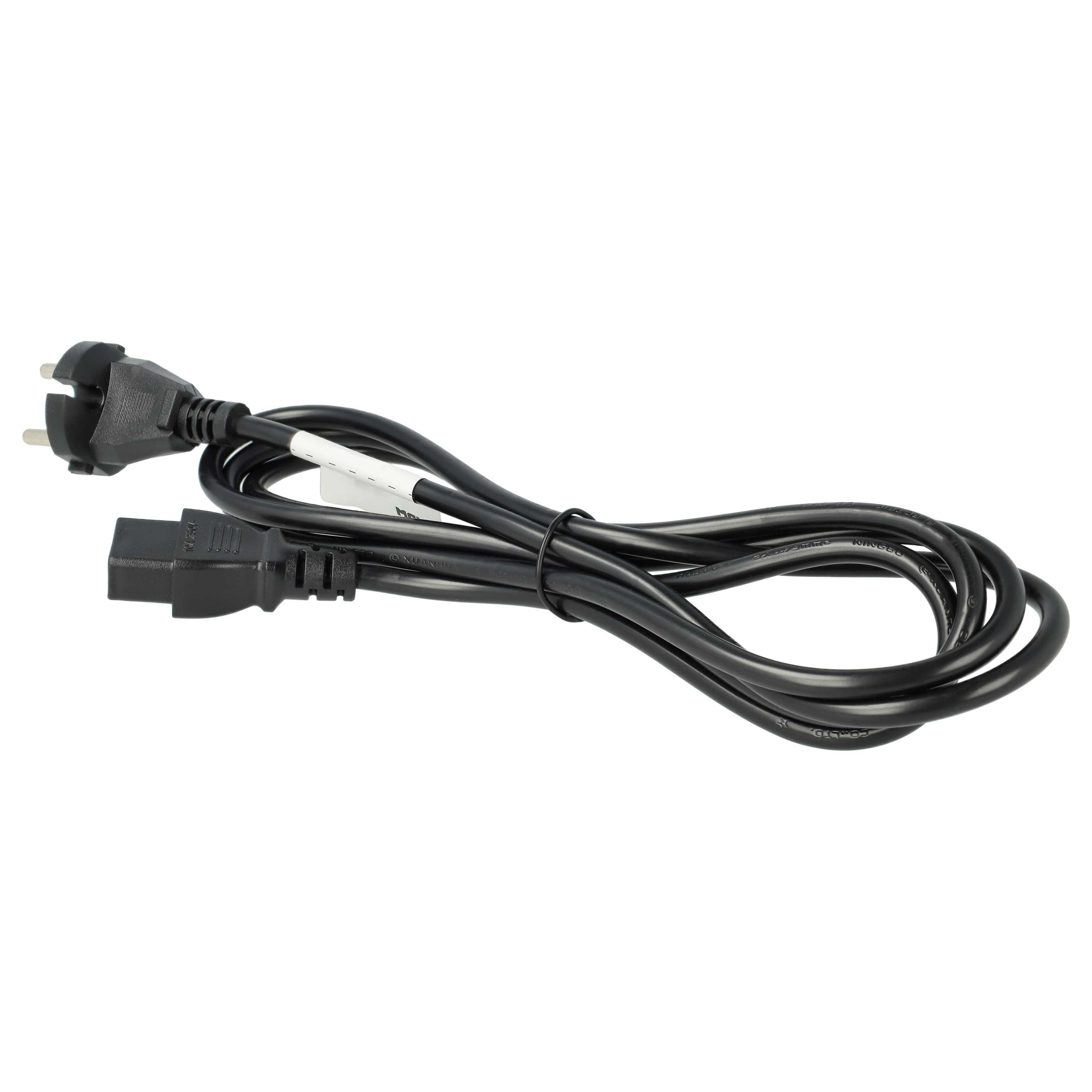 2x Kabel zasilający C9 wtyczka ochronna do urządzeń np. monitora komputera Philips, Roland, Akai, Yamaha - 2 m
