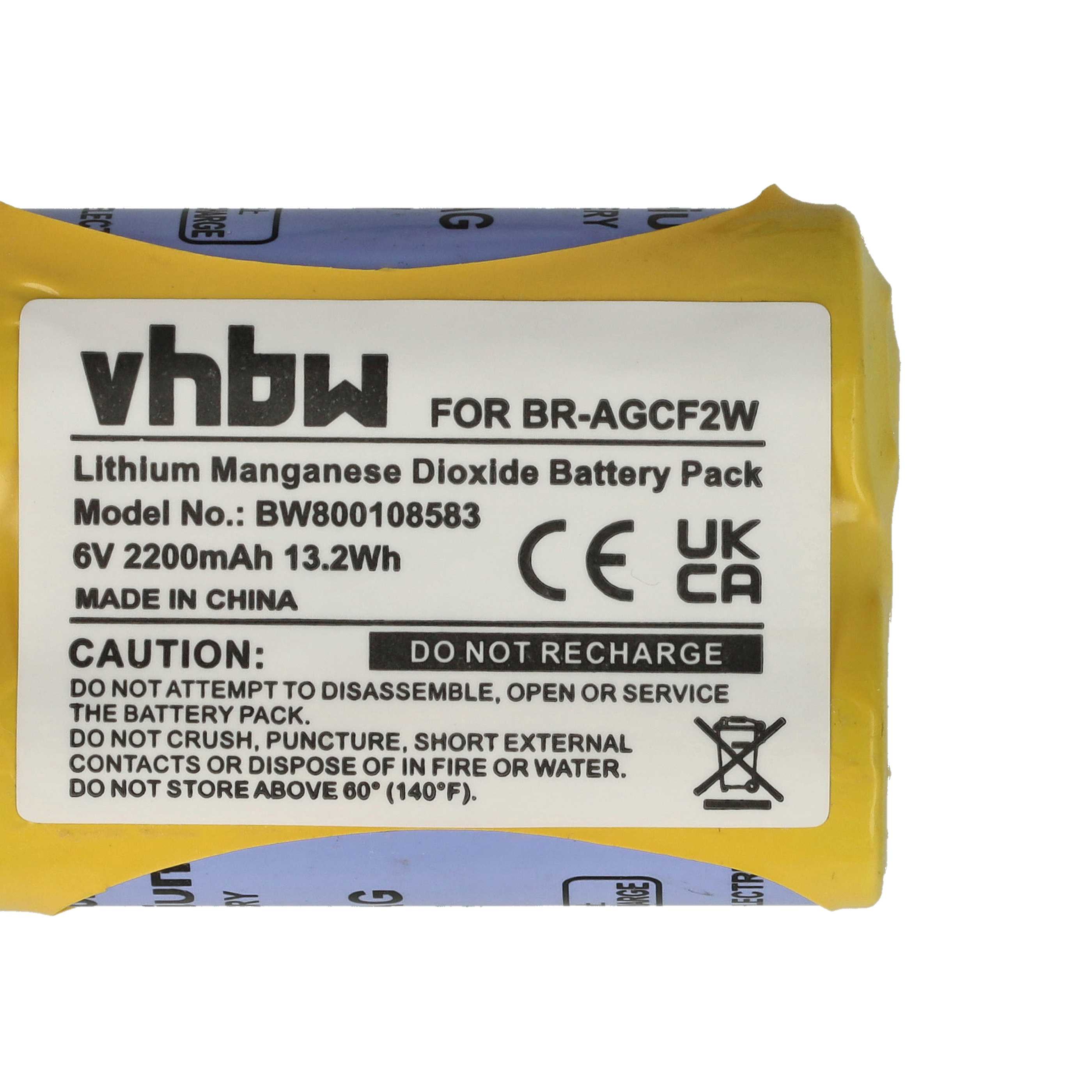 5x Akumulator do PLC programowalnego sterownika zamiennik GE Fanuc BR-ACF2P, BR-AGCF2P - 2200 mAh 6 V Li-MnO2