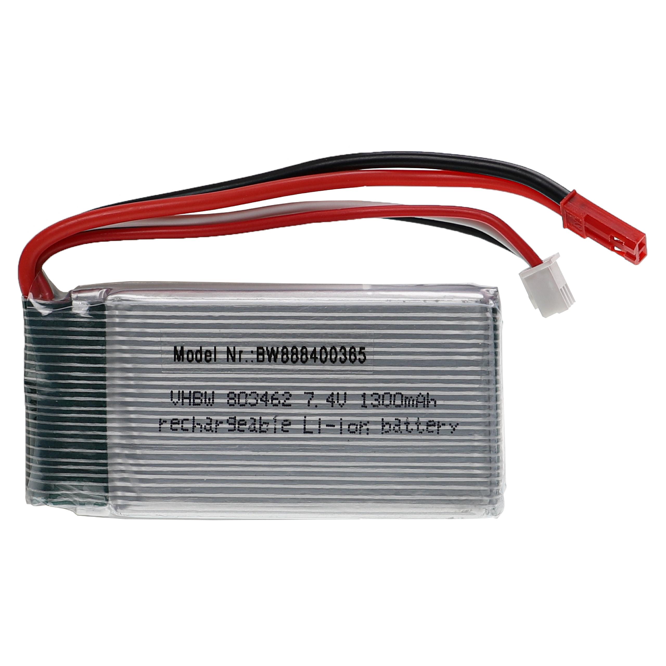 Batterie pour modèle radio-télécommandé - 1300mAh 7,4V Li-polymère, BEC