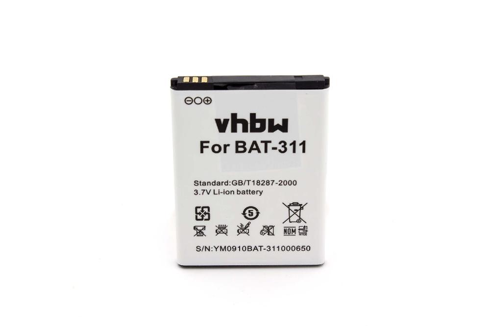 Batteria sostituisce Acer BAT-311, BAT-311(1ICP5/43/55), KT.0010S.011 per cellulare Acer - 1400mAh 3,7V Li-Ion
