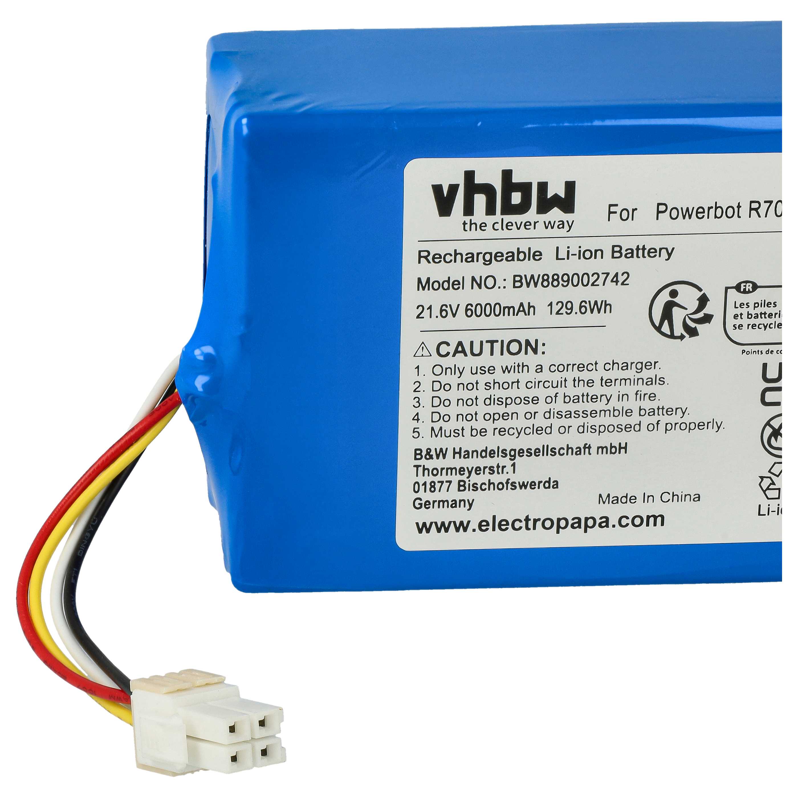 Battery replaces Samsung DJ96-00193B for Samsung 6000mAh, 21.6V, Li-Ion