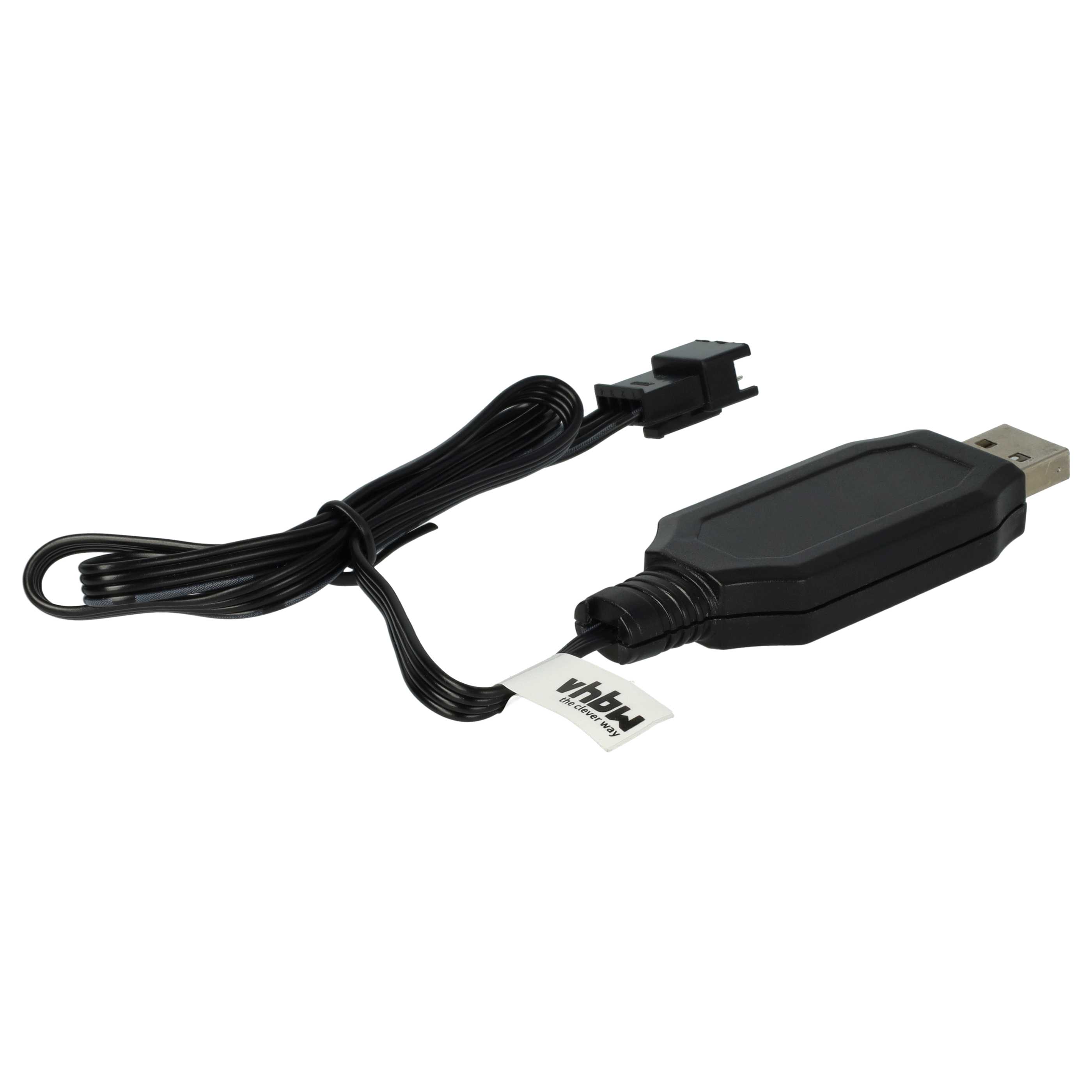 USB-Ladekabel passend für RC-Akkus mit SM-4P-Anschluss, RC-Modellbau Akkupacks - 60cm 7,5V