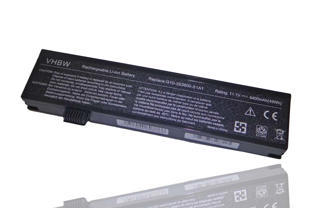 Notebook Battery Replacement for 1A-28 - 4400mAh 11.1V Li-Ion, black