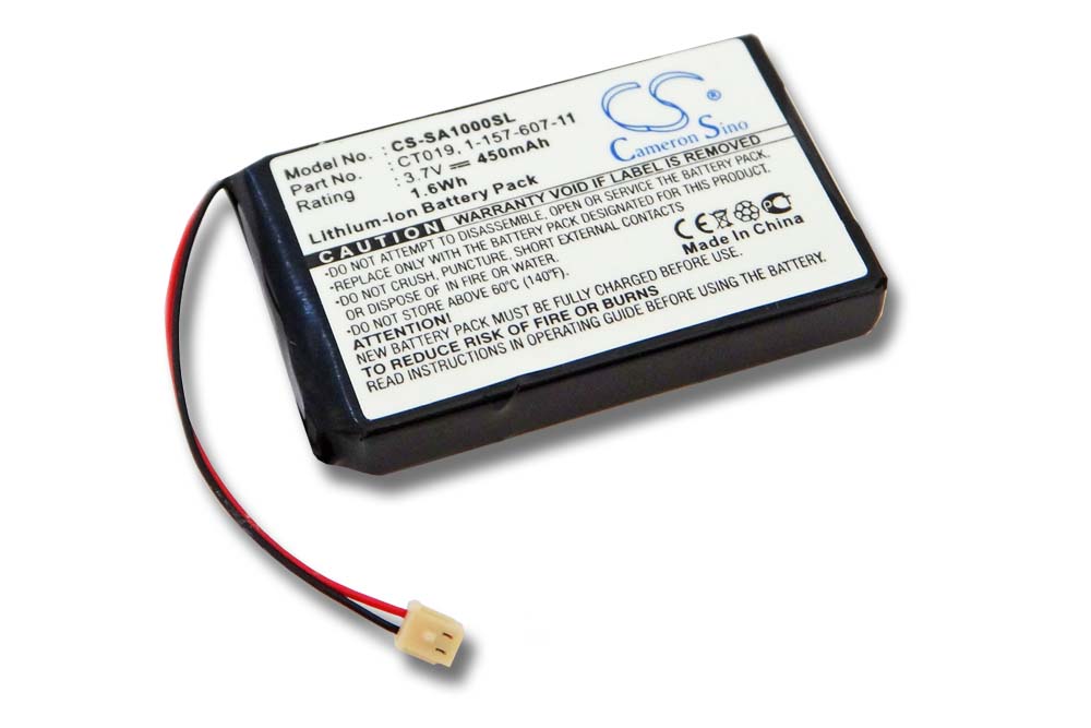 Batterie pour Sony NW-A1000, NW-A1200 pour lecteur MP3 - 450mAh 3,7V Li-ion