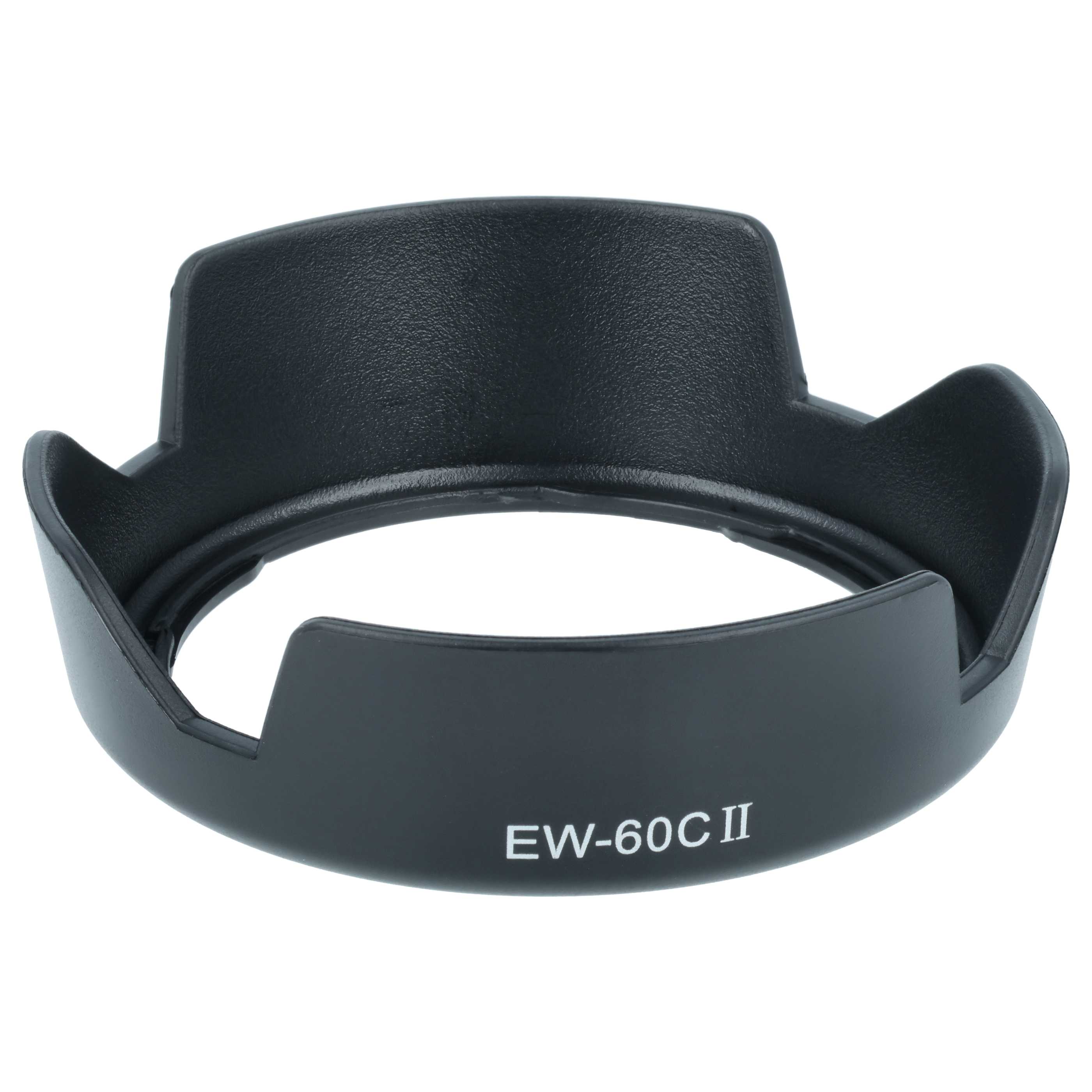 Lens Hood replaces Canon EW-60C II for Canon Lens with 58 mm Diameter, plastic, black