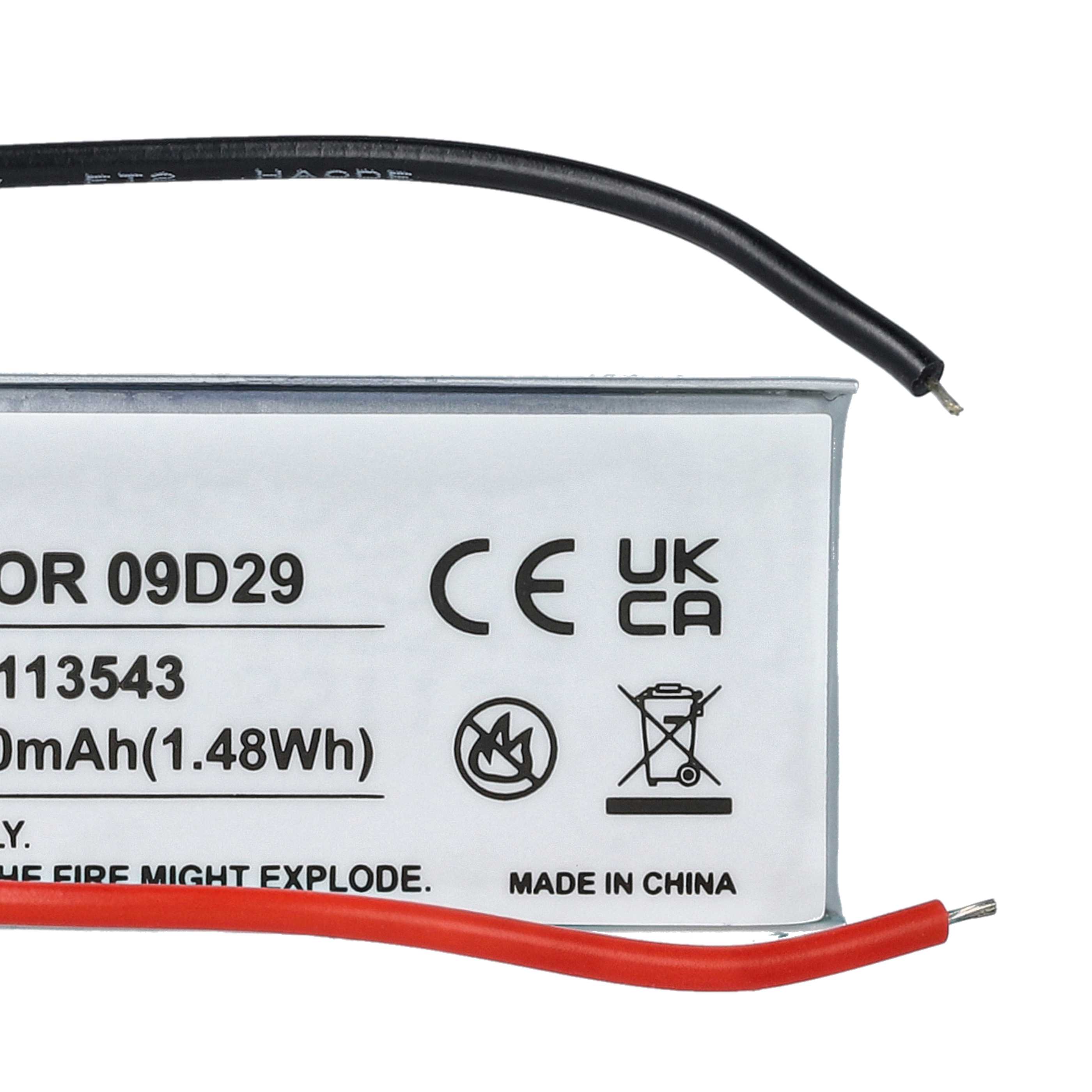Akumulator do słuchawek bezprzewodowych zamiennik 09D29, H452050, BAT00008 - 400 mAh 3,7 V LiPo