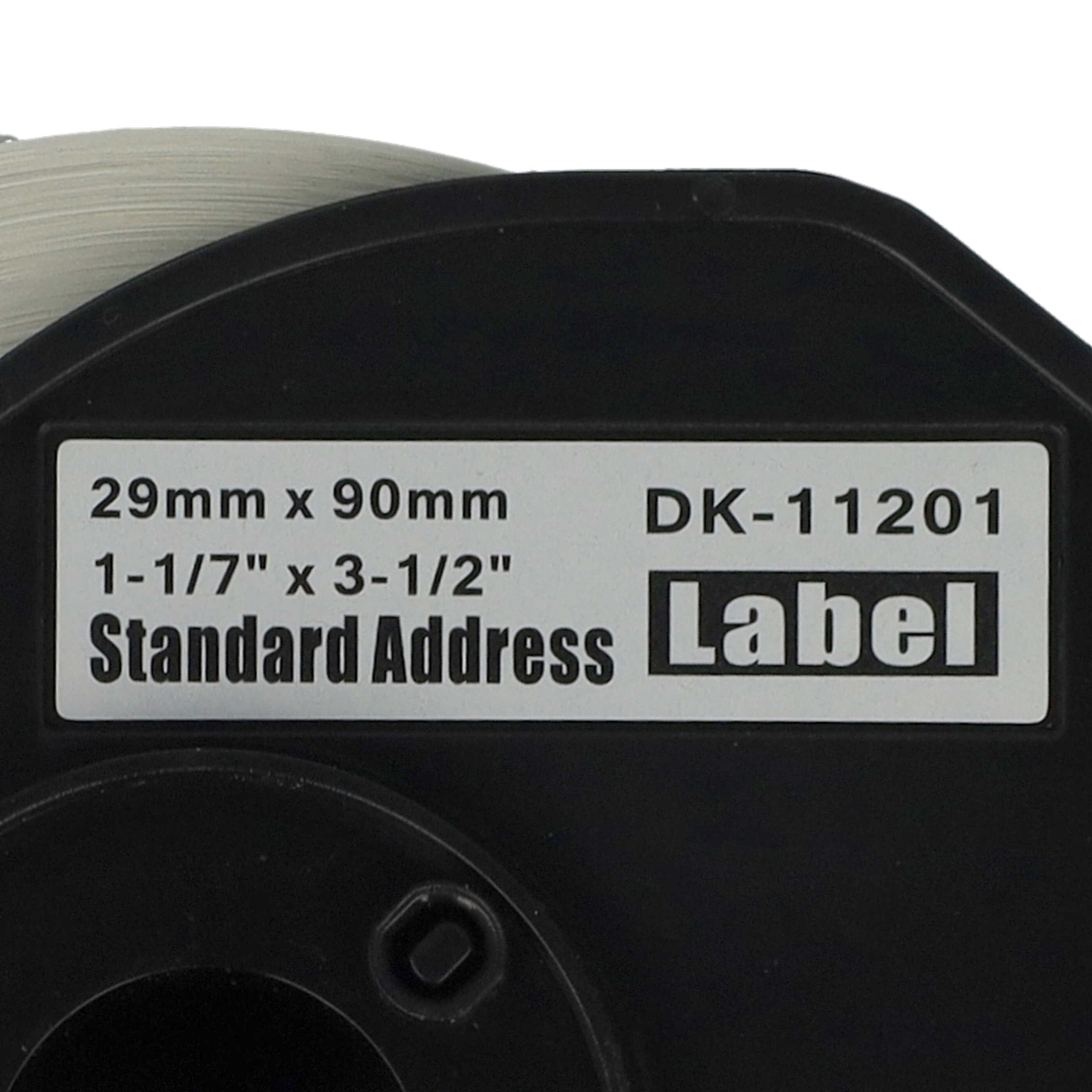 3x Label Roll replaces Brother DK-11201 Labeller - 29 mm x 90 mm + Holder