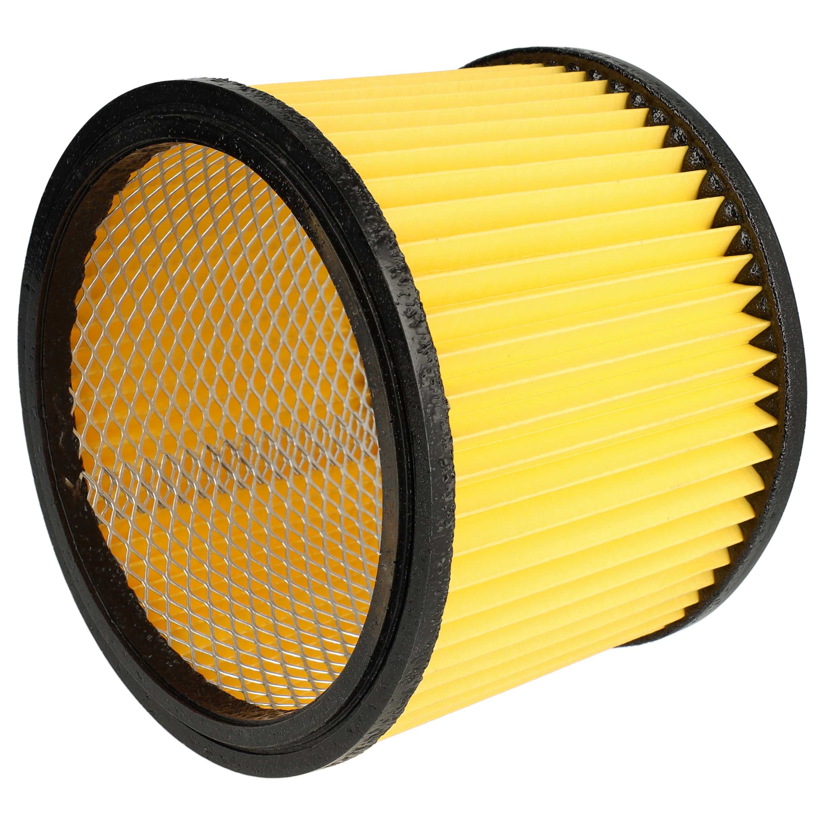 4x cartridge filter replaces Einhell 23.424.25, 23.421.75, 23.421.67 for Ozito Vacuum Cleaner, black / yellow