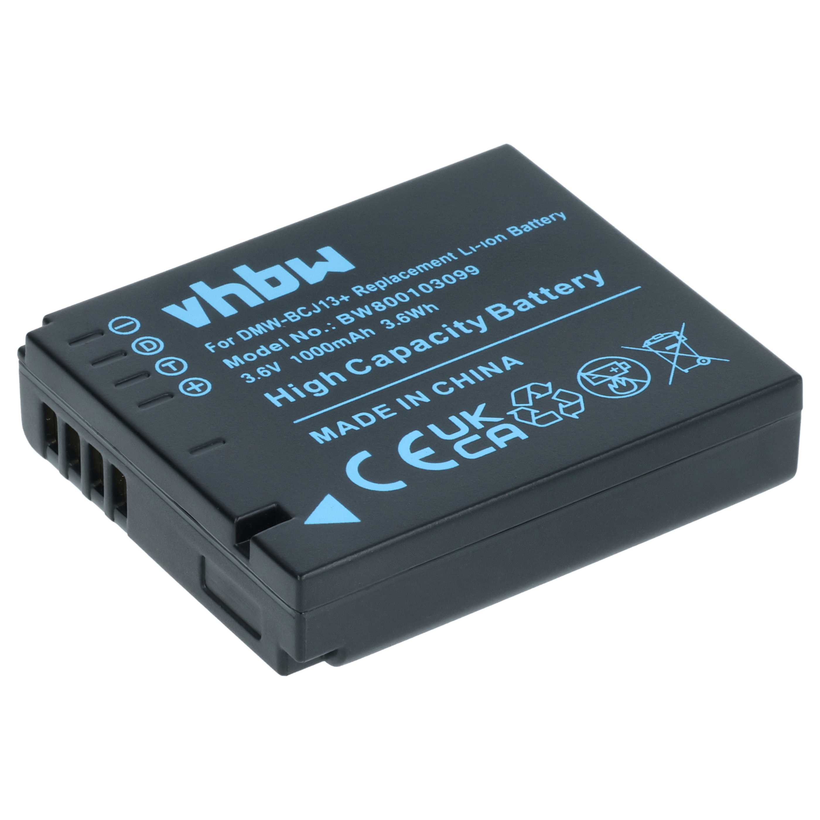 3x Battery replaces Leica BP-DC10E, BP-DC10 - 1000mAh, 3.6V, Li-Ion with Info Chip
