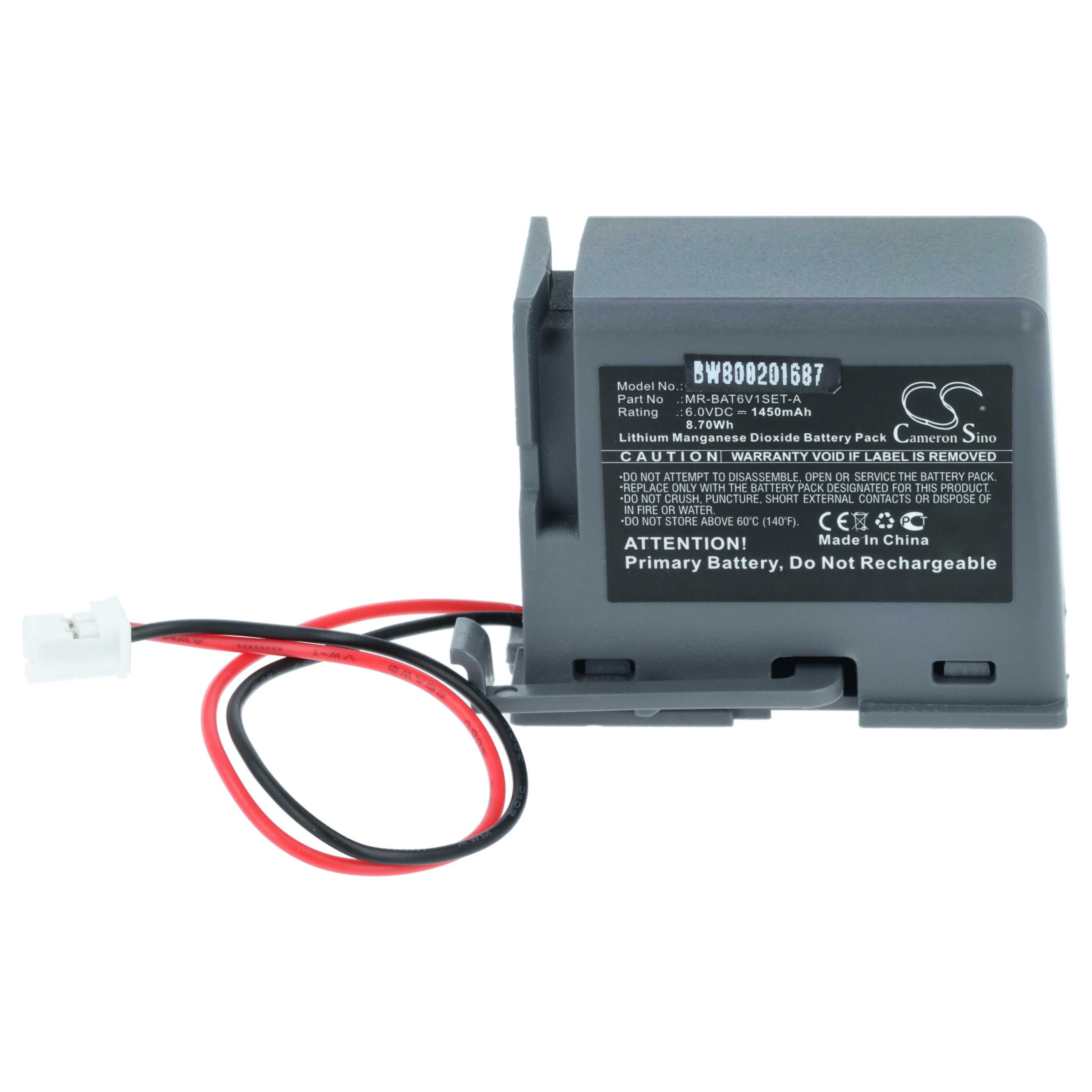5x Bateria do PLC programowalnego sterownika Mitsubishi MR-BAT6V1SET-A - 1450 mAh 6 V Li-MnO2