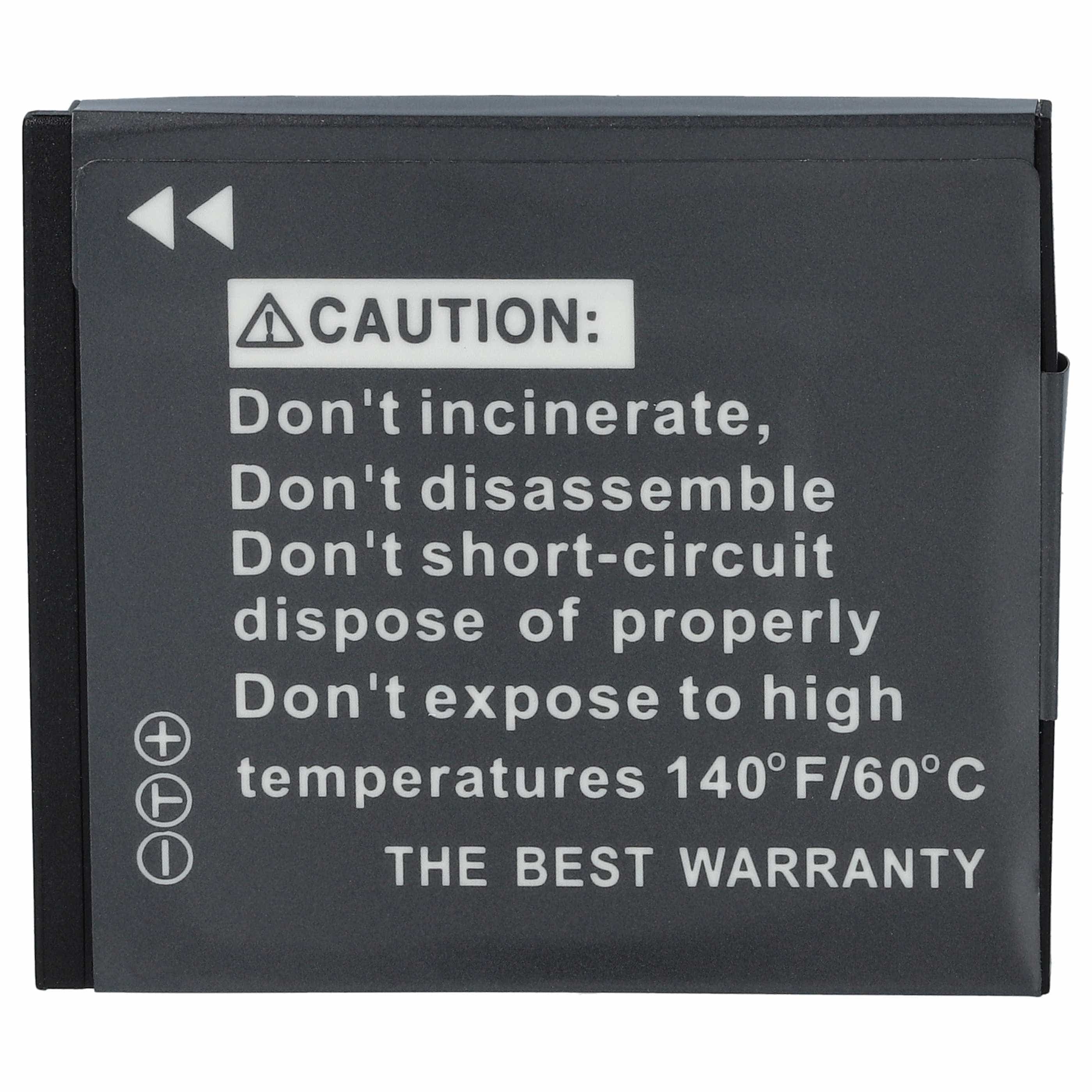 2x Battery replaces Samsung SLB-07A, SLB-07B - 550mAh, 3.6V, Li-Ion