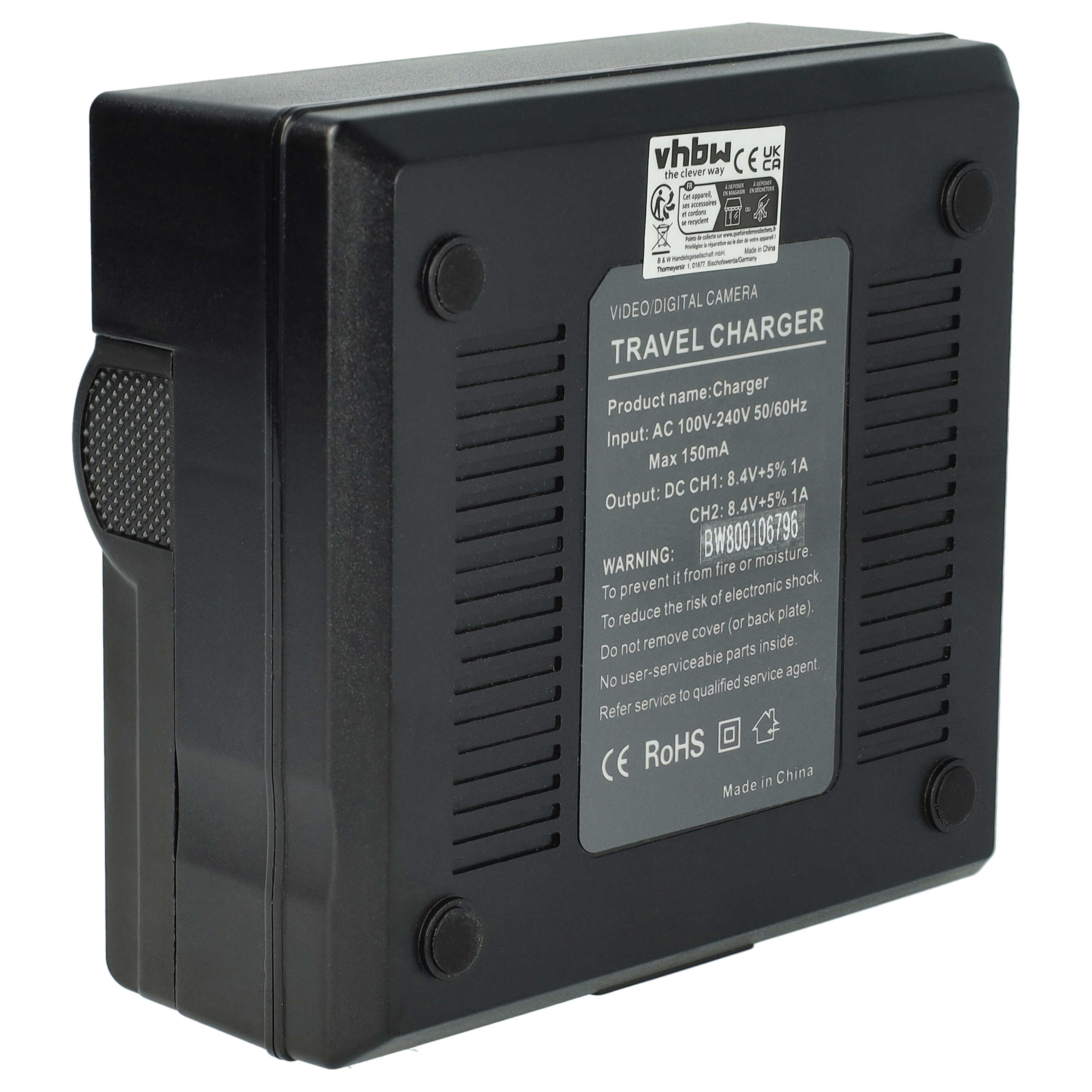 Battery Charger suitable for Sony NP-FP30 Camera etc. - 0.5 / 0.9 A, 4.2/8.4 V