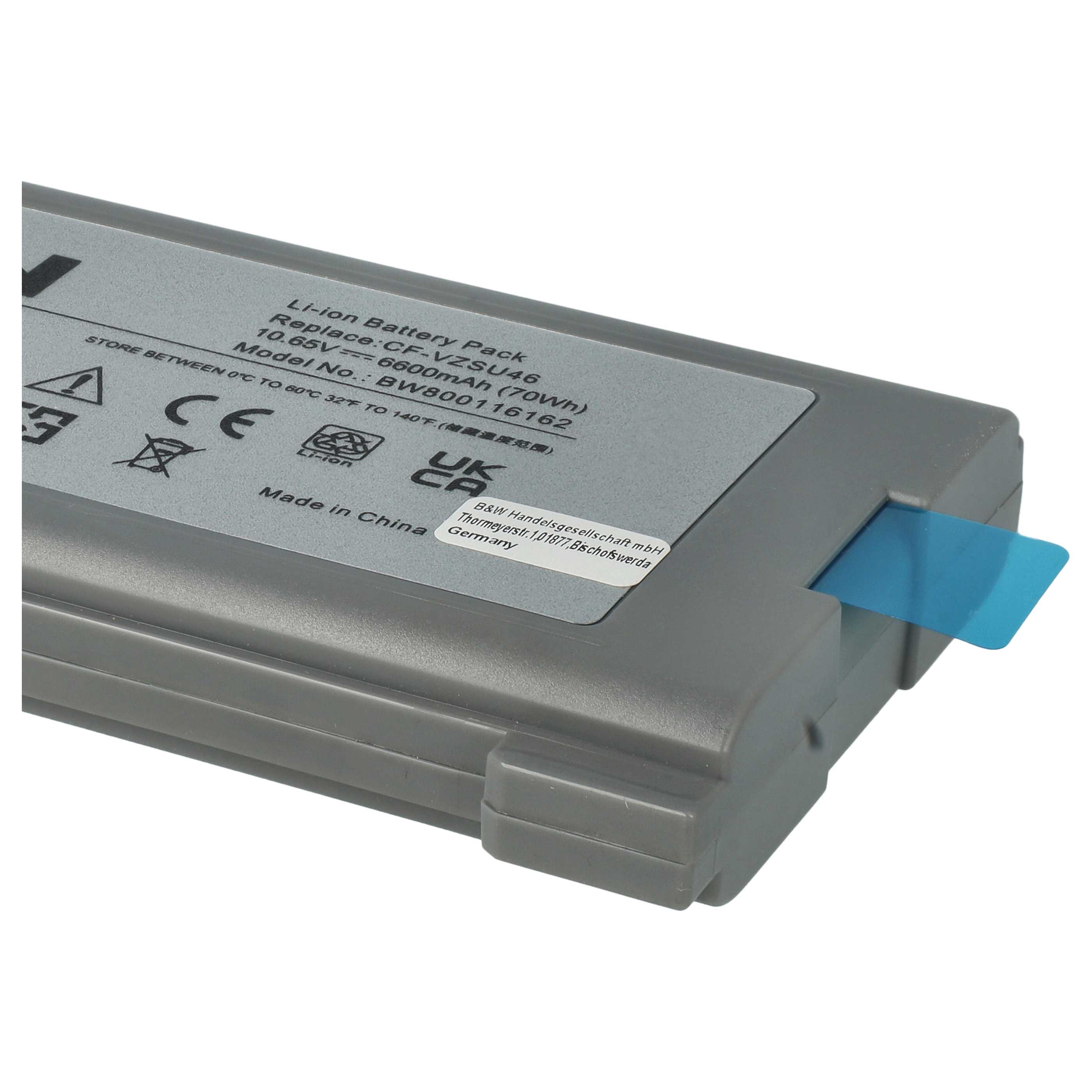 Akumulator do laptopa zamiennik Panasonic CF-VZSU1430U, CF-VZSU46, CF-VZSU46AU - 6600 mAh 10,65 V Li-Ion
