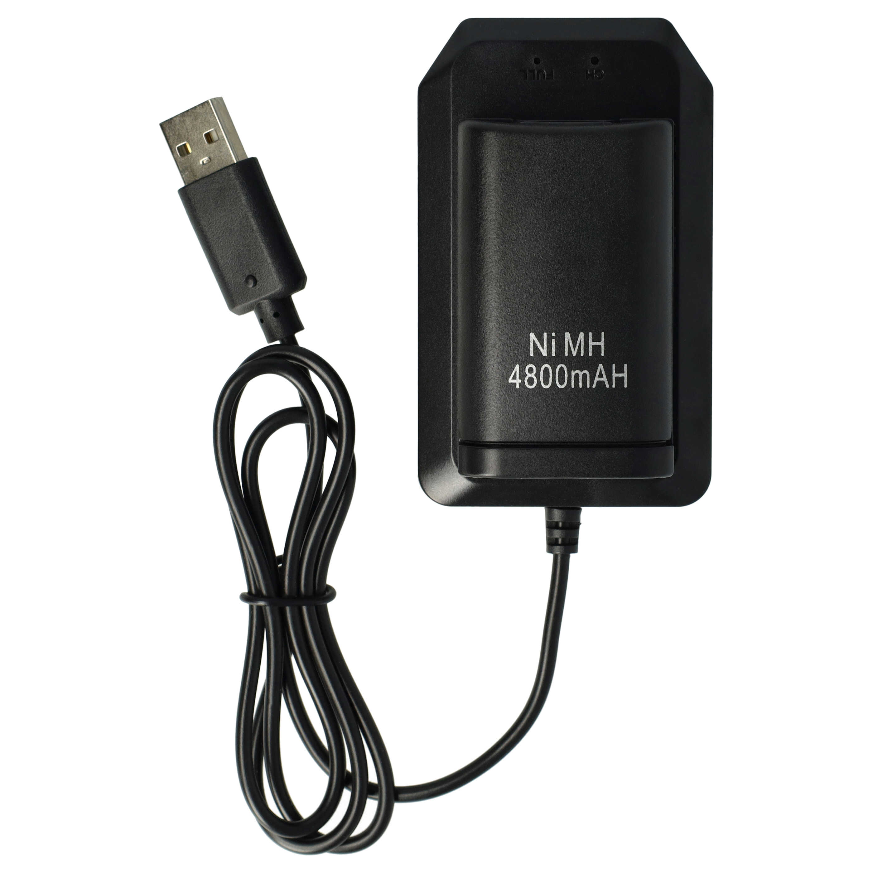 vhbw Kit Play & Charge - 1x chargeur, 1x câble d'alimentation, 2x batterie noir