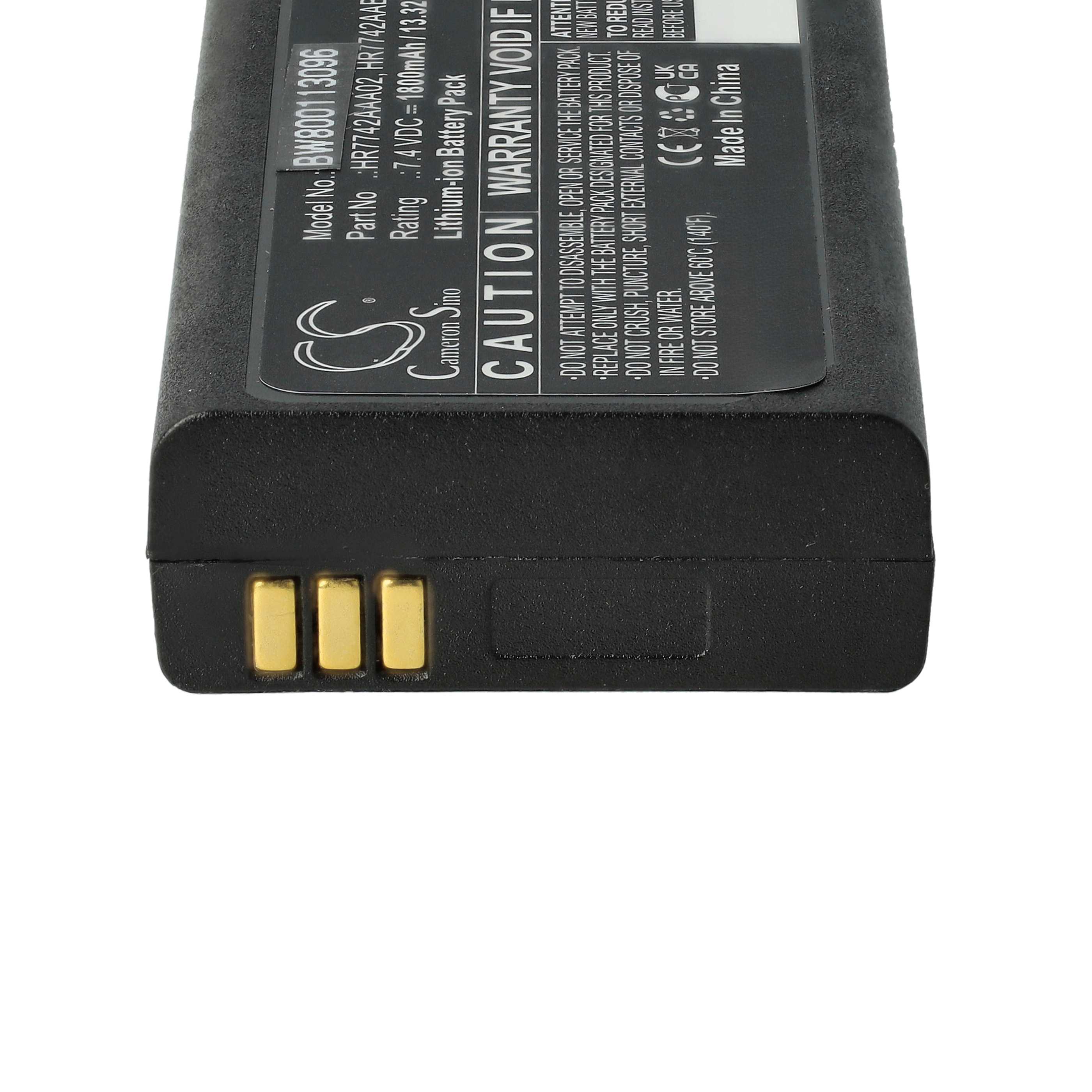 Radio 2x Battery replaces EADS HR7742AAA02, HR7742AAB02 - 1800 mAh 7.4 V Li-Ion