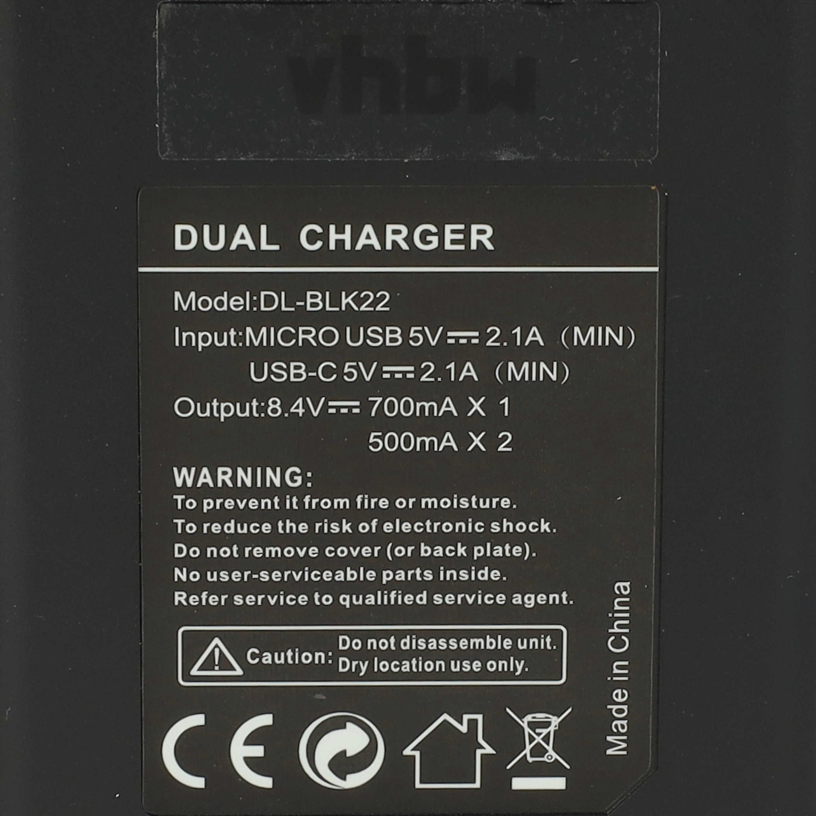 Battery Charger suitable for Panasonic DC-G9 Camera 8.4 V