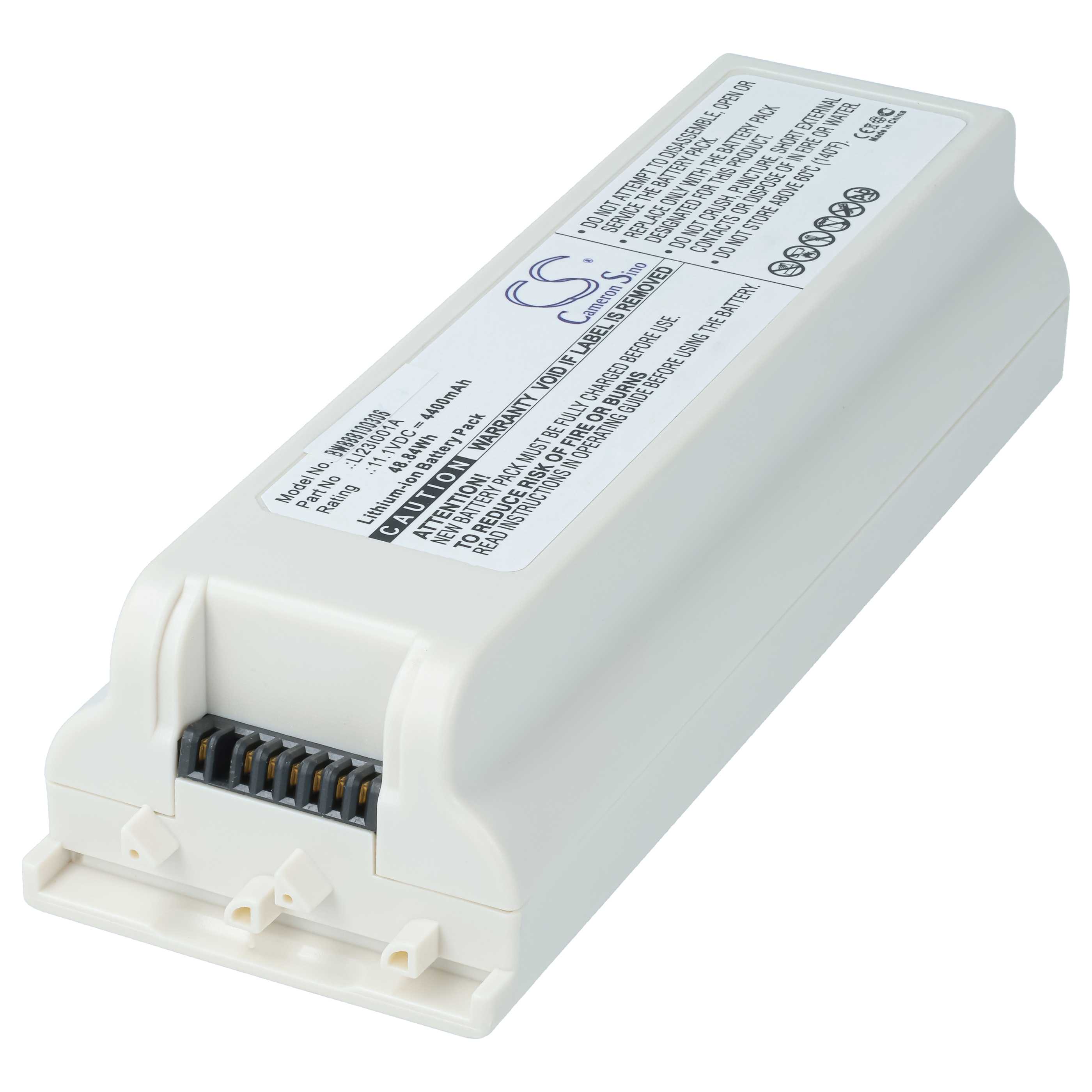Batería reemplaza Mindray LI23I001A, 2108-30-66176 para tecnología médica (4400 mAh, 11,1 V, Li-Ion)