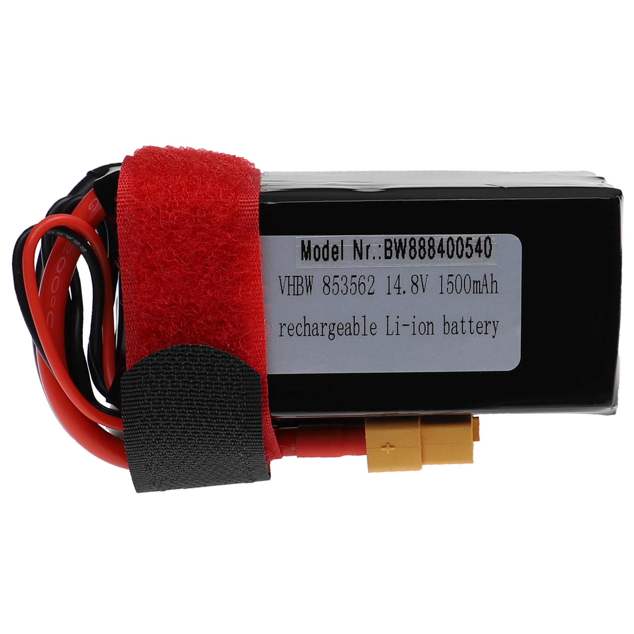 Batterie pour modèle radio-télécommandé - 1500mAh 14,8V Li-polymère, XT60
