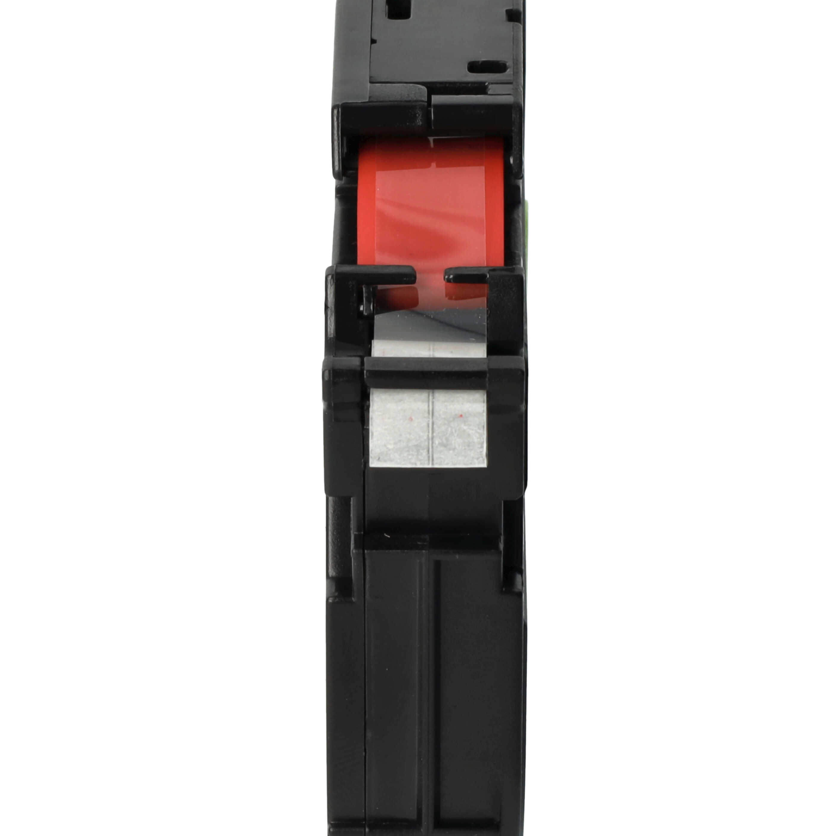 Cassette à ruban remplace Brother TZE-122 - 9mm lettrage Rouge ruban Transparent