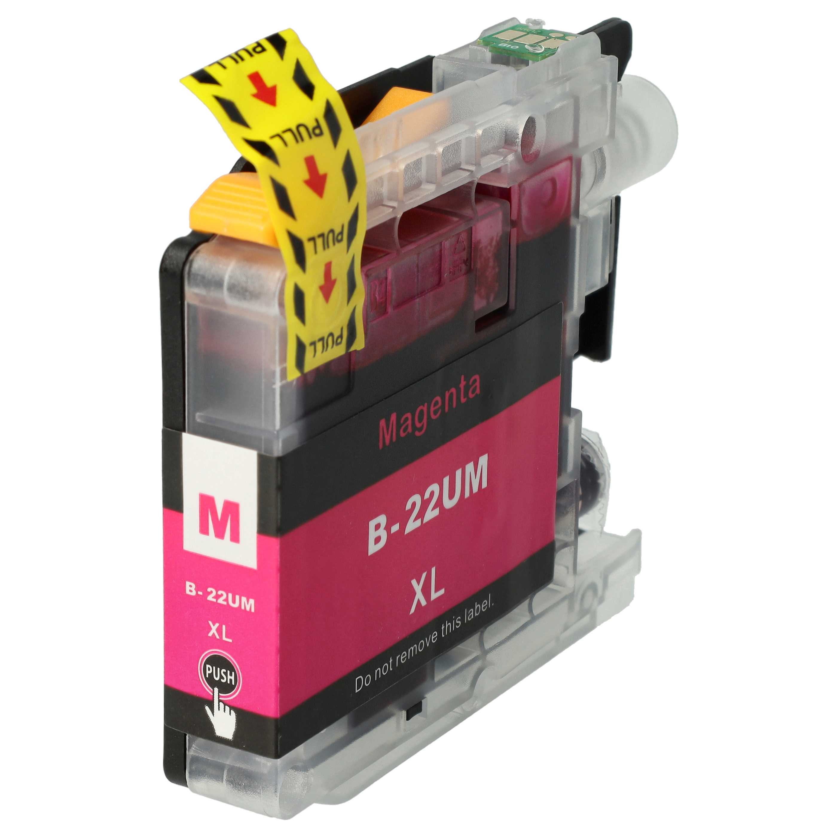 Ink Cartridge as Exchange for Brother LC22UM, LC-22UM for Brother Printer - Magenta 15 ml + Chip
