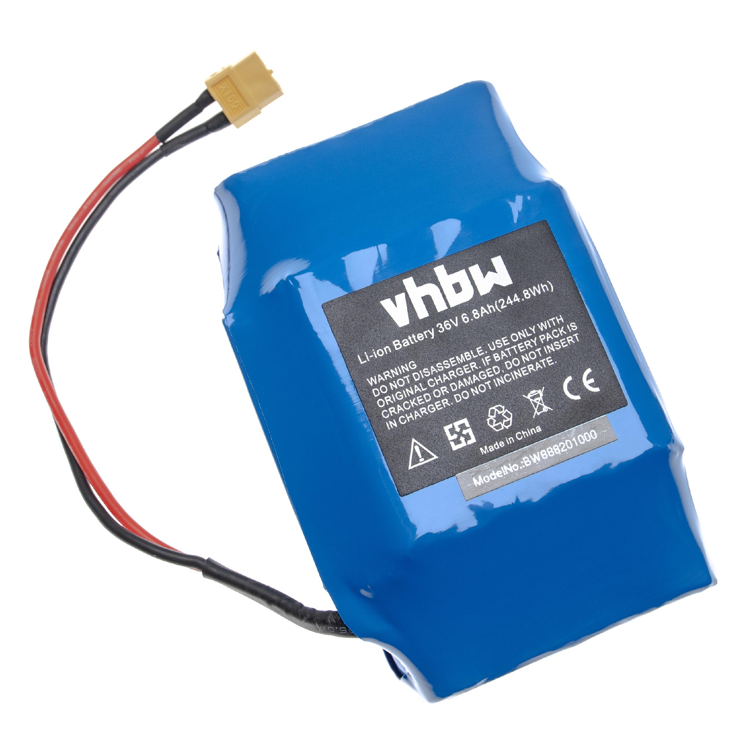 Batería reemplaza Bluewheel 10IXR19/65-2, HPK-11 para aerotabla eléctrica Bluewheel - 6800 mAh 36 V Li-Ion