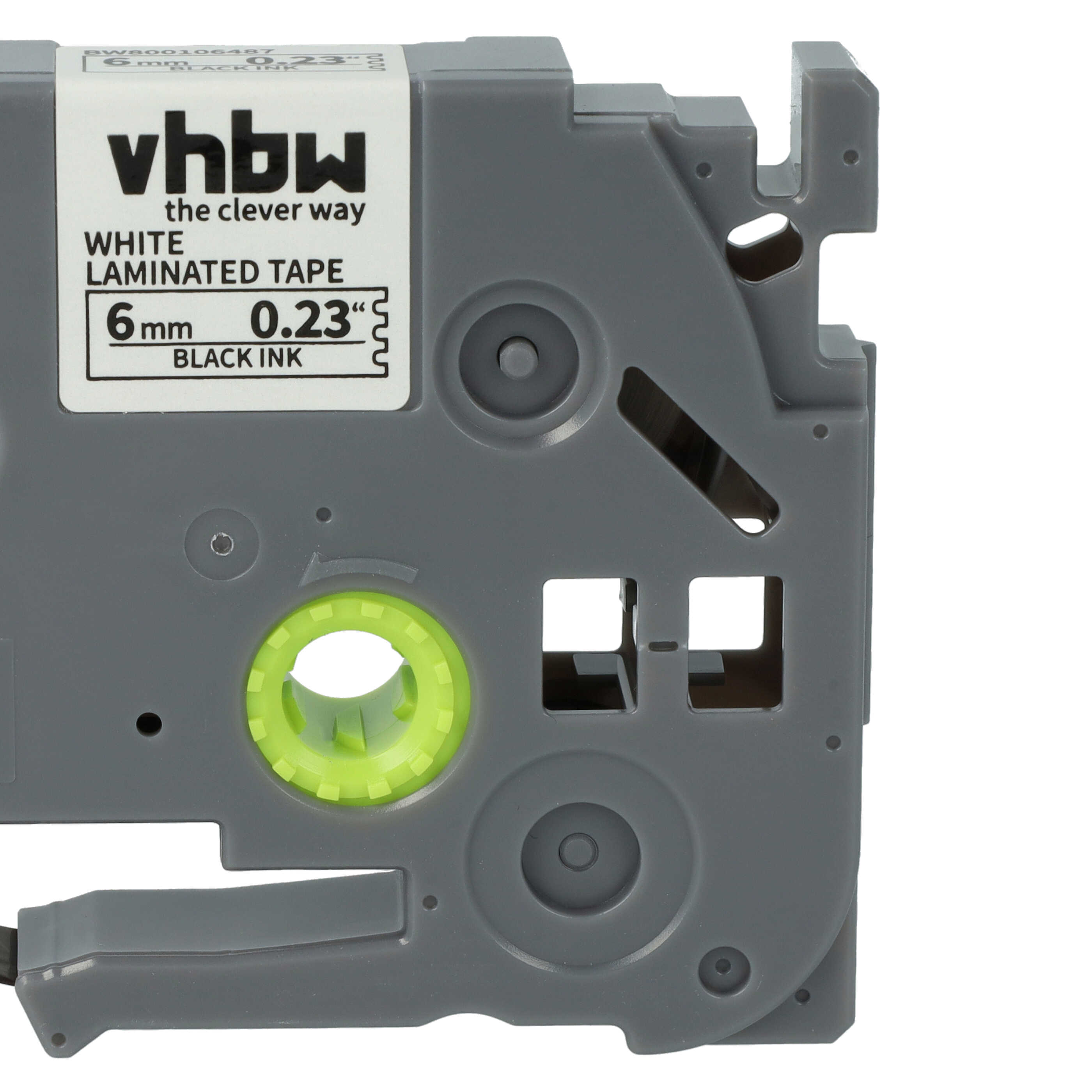 50x Label Tape replaces Brother TZE-211, TZ-211 - 6 mm Black to White