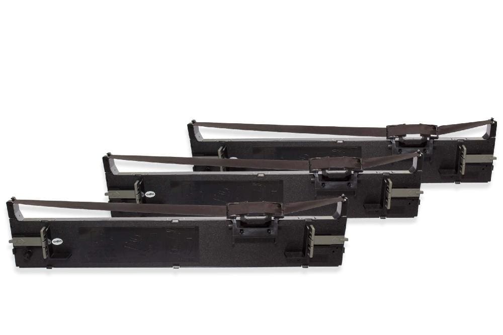 3x Ink Ribbon replaces Epson S015610, C13S015610 for Dot Matrix, Receipt Printer - Black
