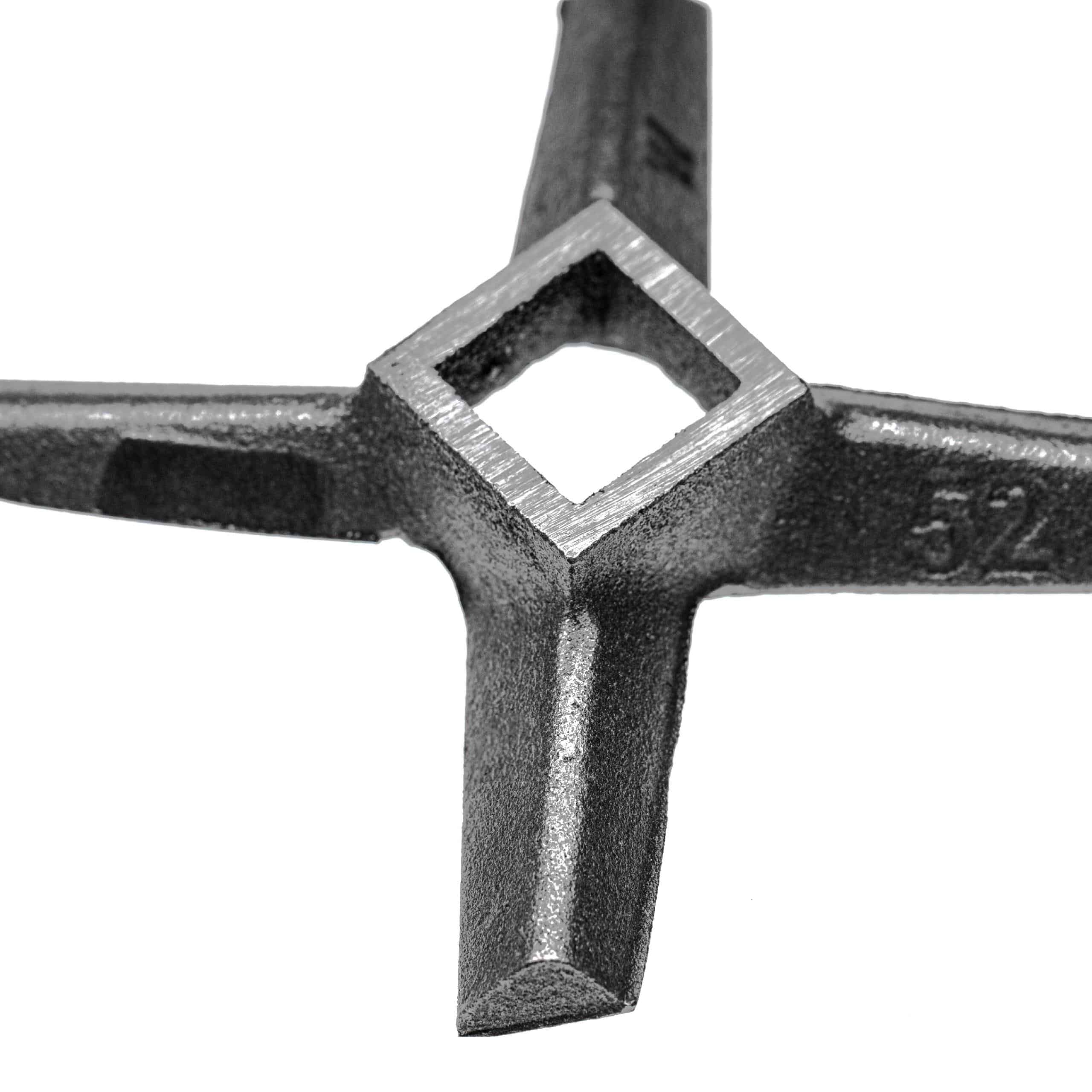 Coltello a croce modello 52 per tritacarne per es. compatibile con ADE, Caso, Fama - quadrato 23,3 x 23,3 mm