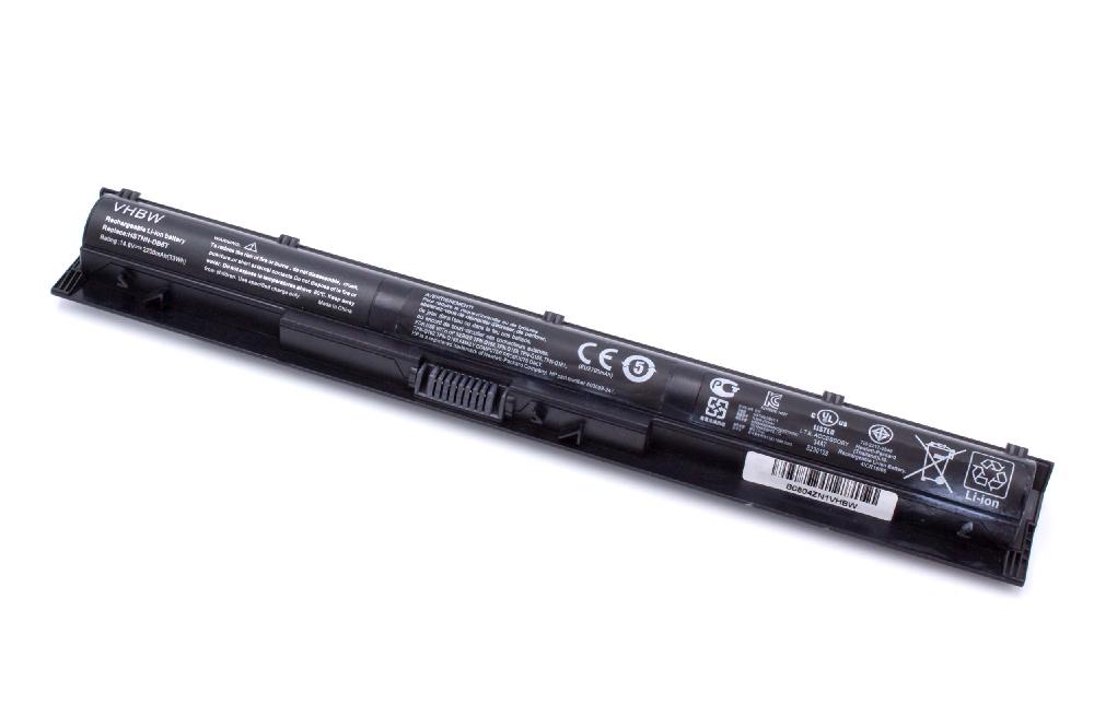 Batterie remplace HP 800049-001, 800049-241, HSTNN-DB6T pour ordinateur portable - 2200mAh 14,8V Li-ion, noir