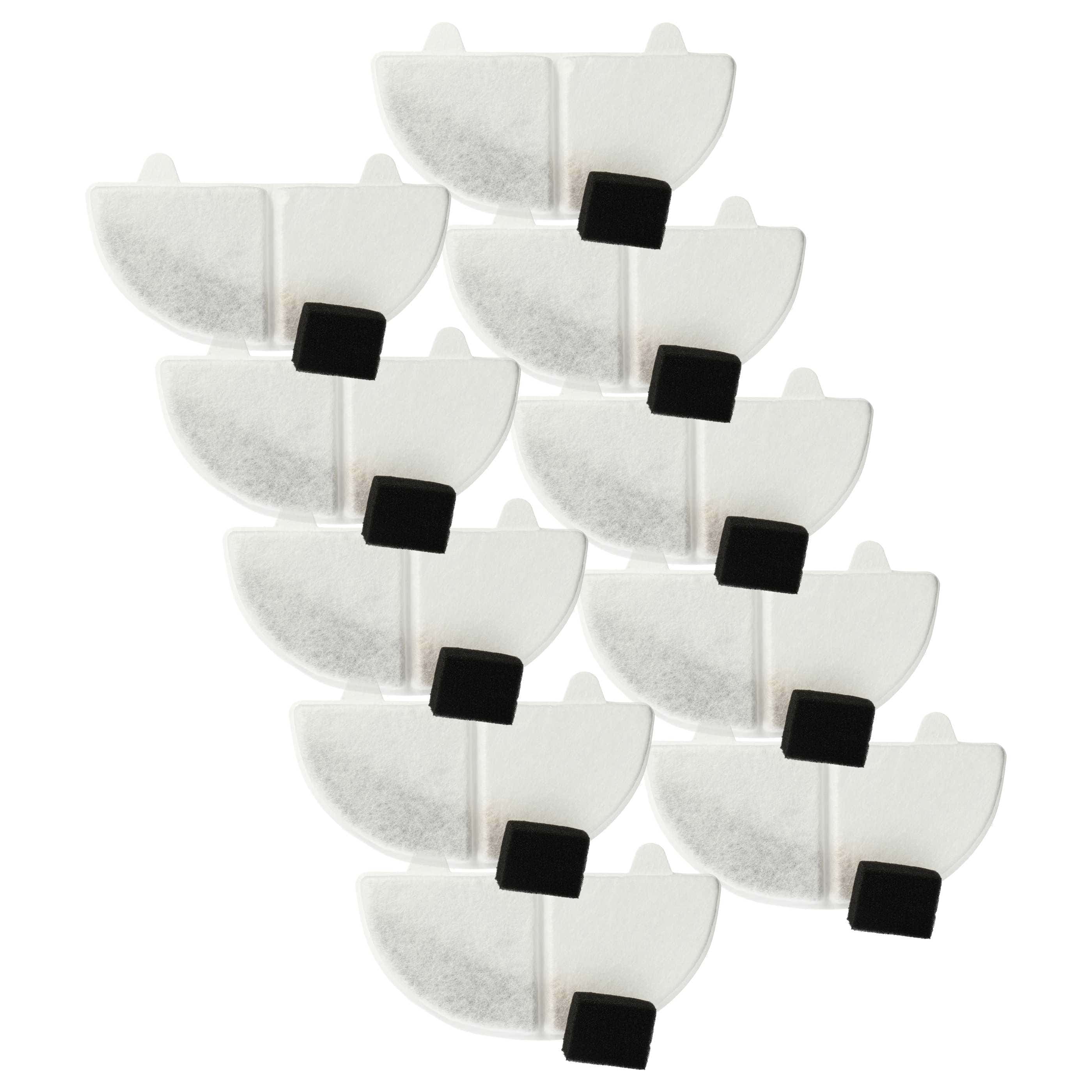 10x Filtro para bebederos HomeRunPet CF2, WF20 - Filtro de agua + filtro de bomba
