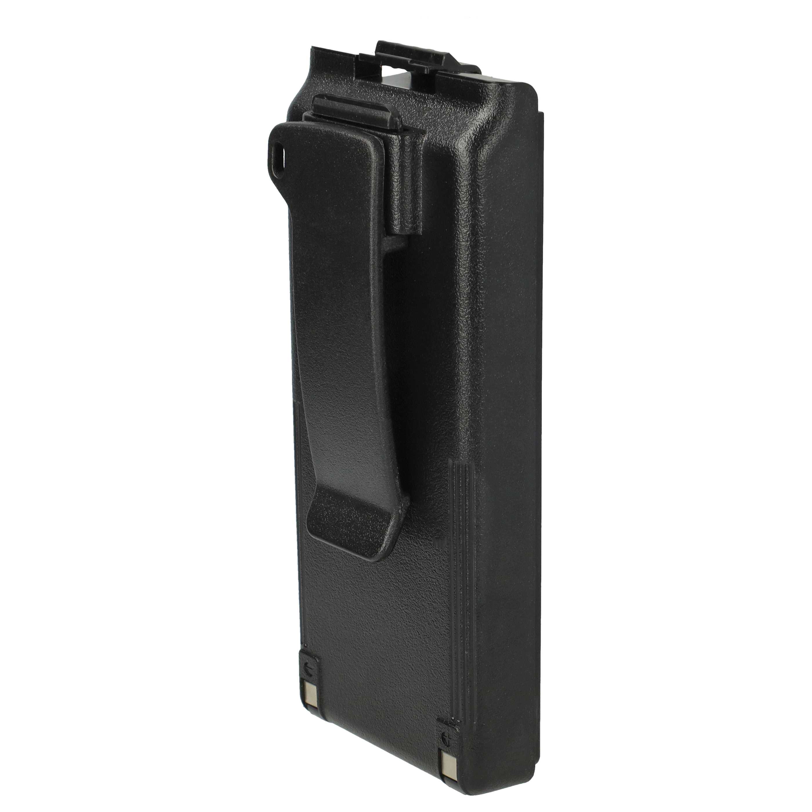 Radio 2x Battery replaces Icom BP-195, BP-196H, BP-196, BP-196R - 1800 mAh 9.6 V NiMH + Belt Clip