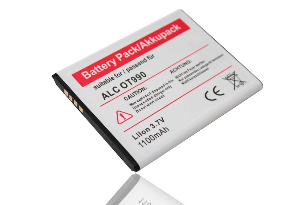 Batteria sostituisce Alcatel BY71 per cellulare T-MOBILE - 1100mAh 3,7V Li-Ion