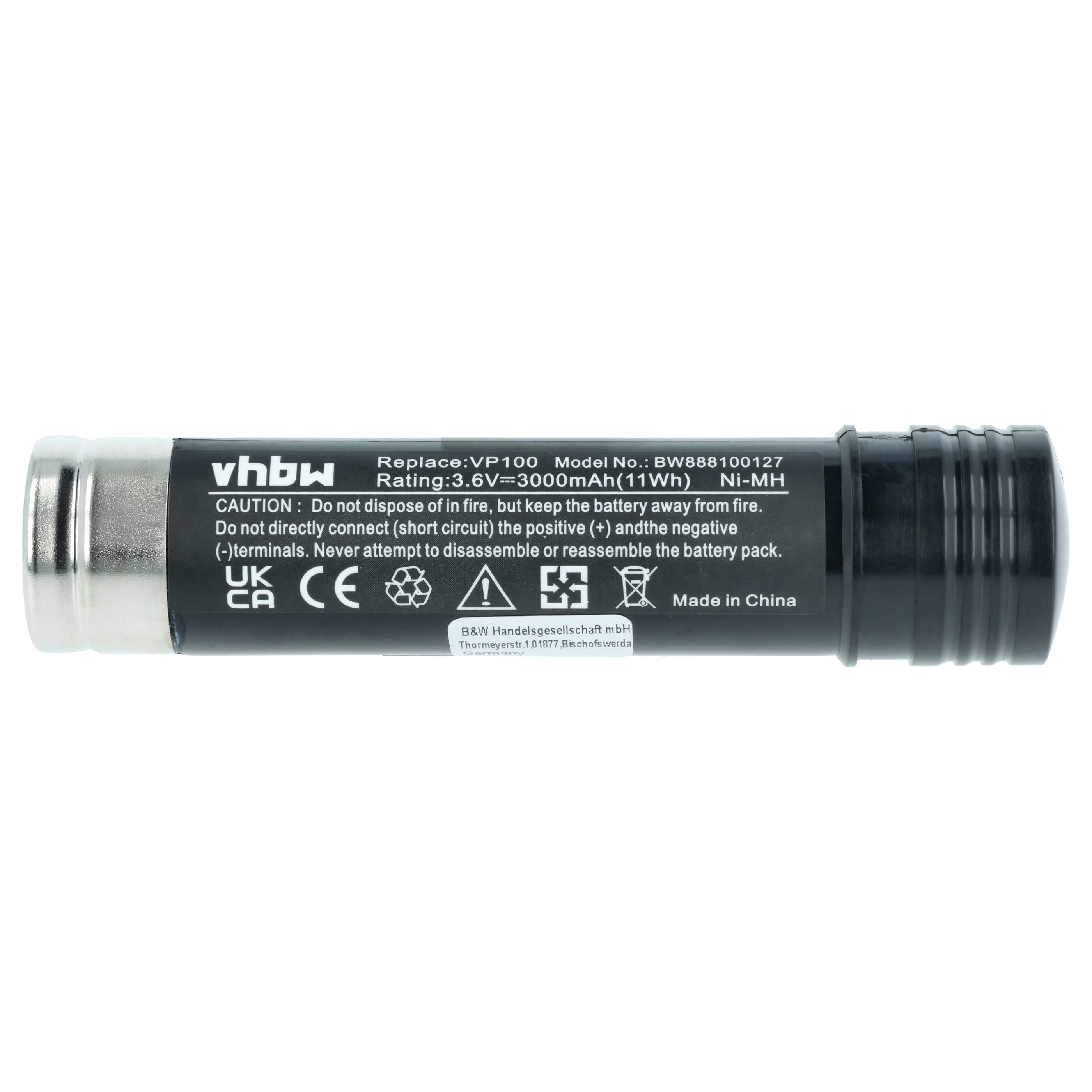 Akku (2x Stück) 3,6V als Ersatz für Black & Decker 383900-004, 151995-02, 383900-03, 1519950-3 - 3000mAh, NiMH